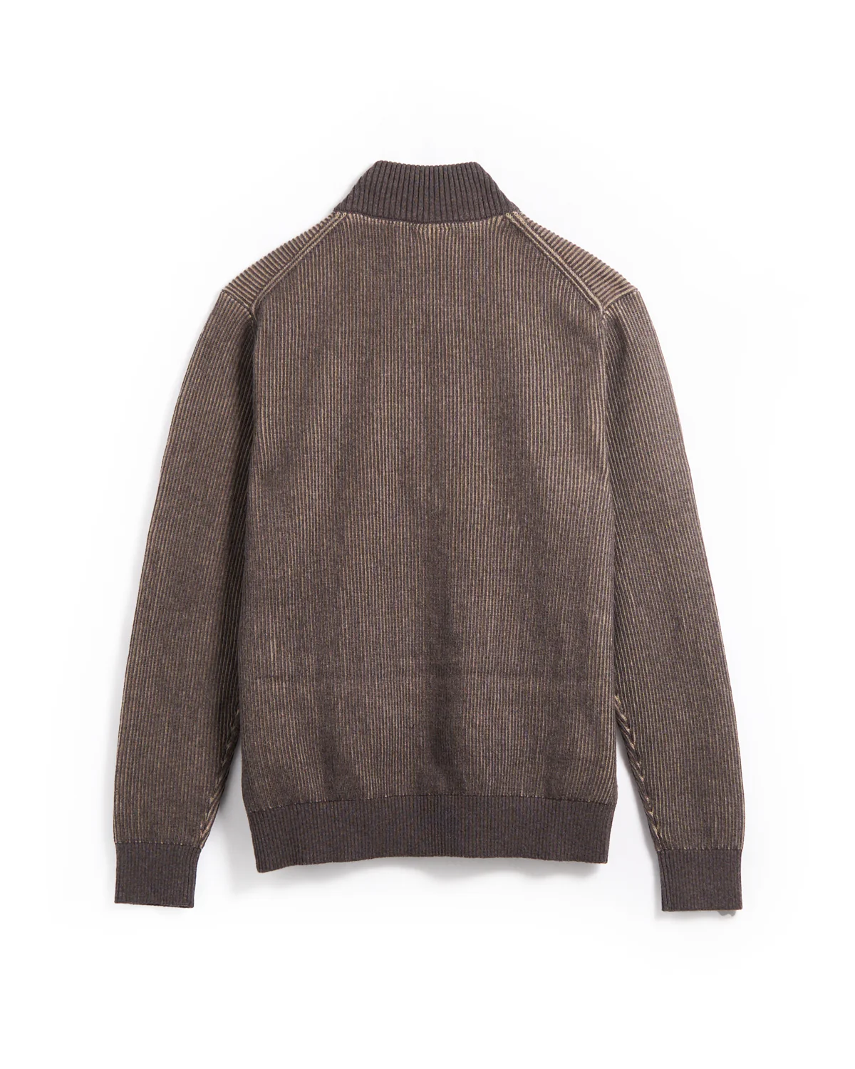 Ribbed 2 Tone Full Zip Sweater - Image 3