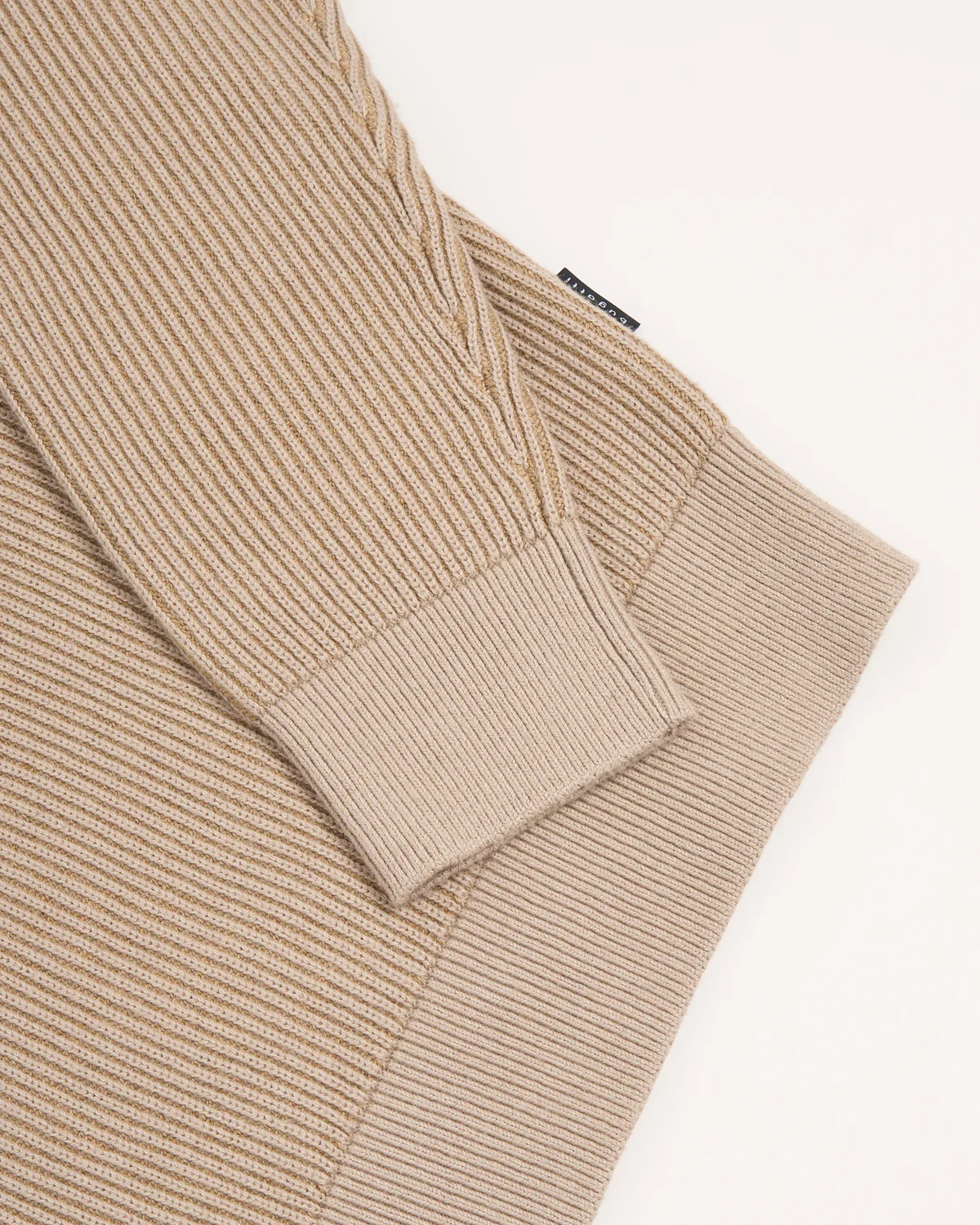 Ribbed 2 Tone Quarter Zip Sweater - Image 4