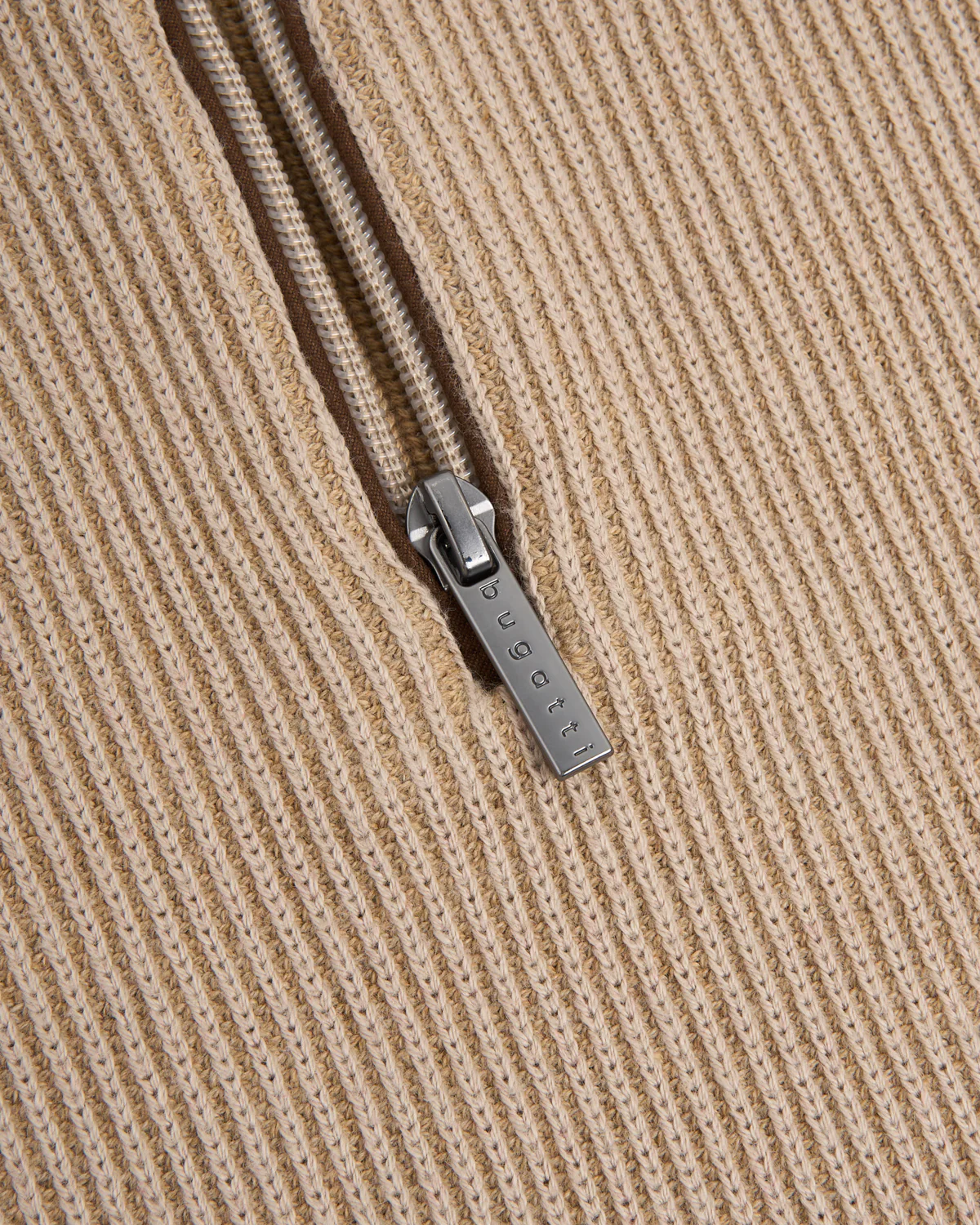 Ribbed 2 Tone Quarter Zip Sweater - Image 5