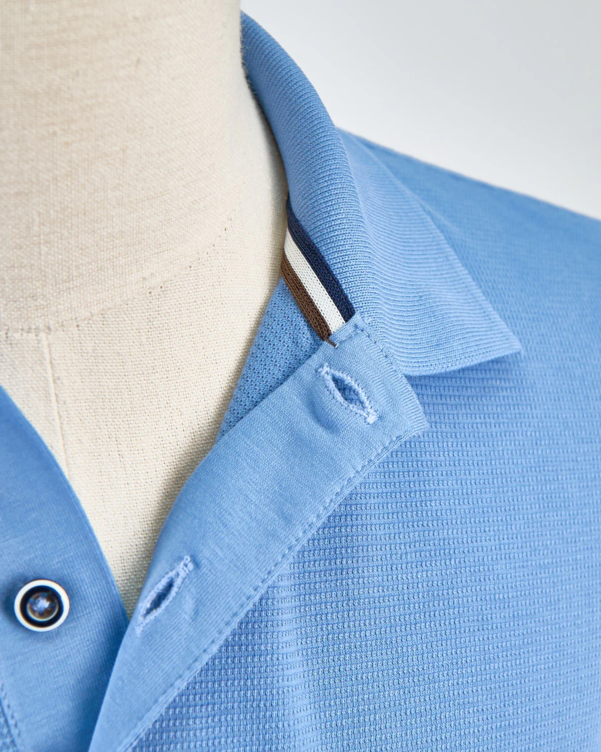 Ribbed Washed Cotton Polo - Image 3