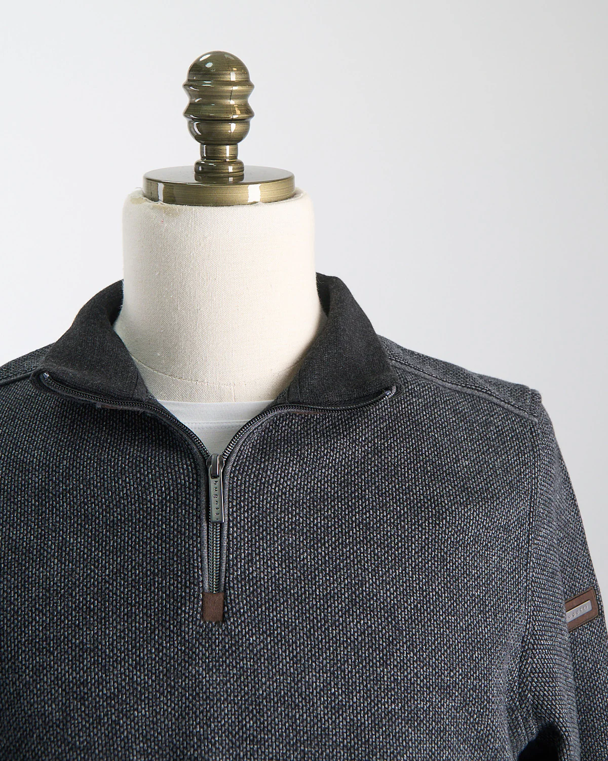 Smart Casual Easy Care Quarter Zip Sweater - Image 3