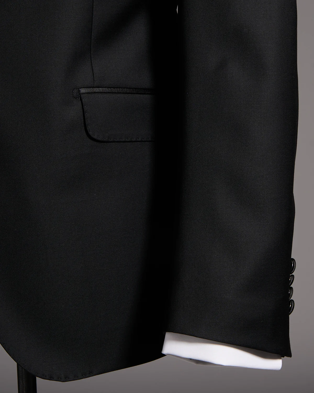 'Troy' Black Shawl Collar Tuxedo Jacket - Image 3