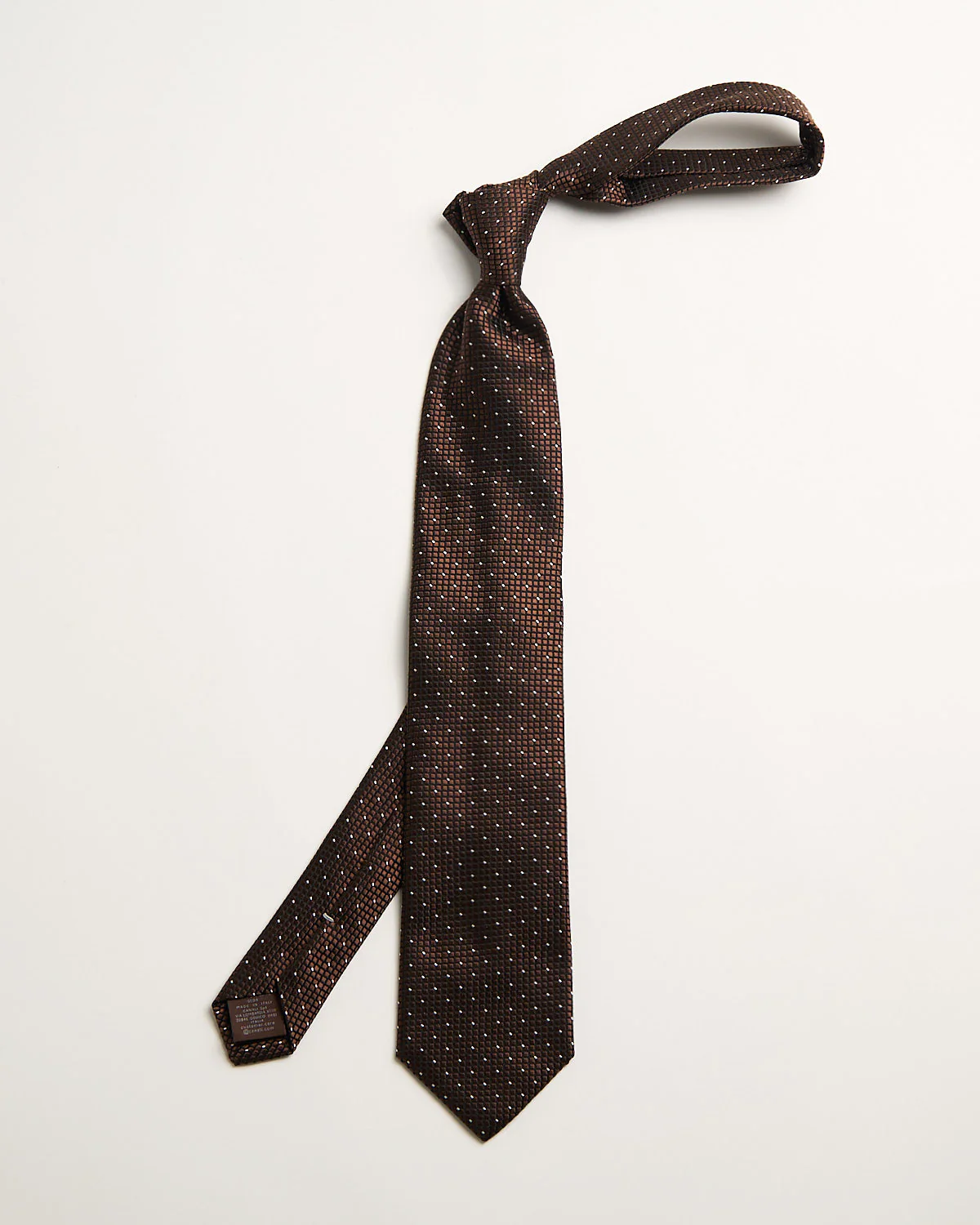 Dot Grid Jacquard Silk Necktie