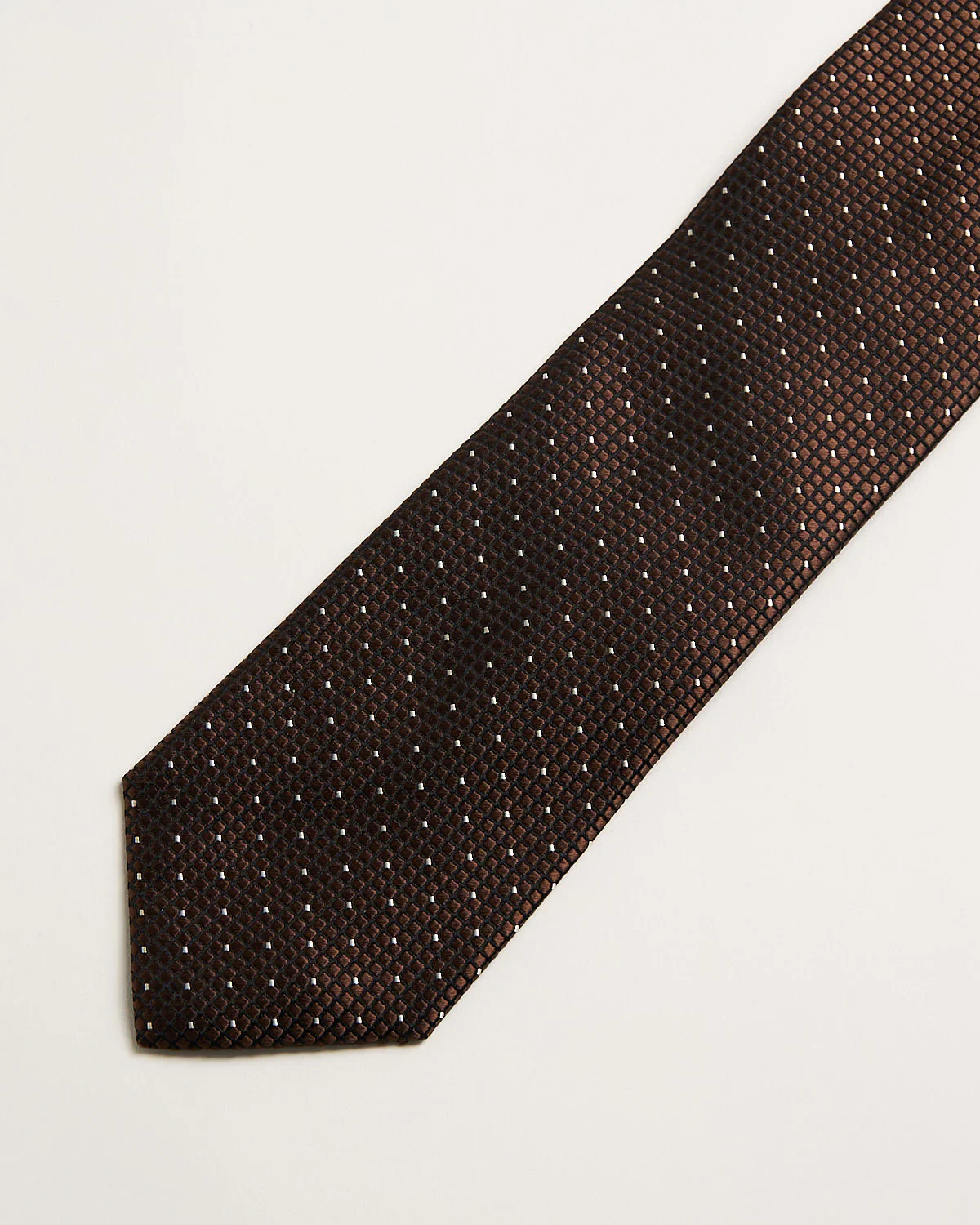 Dot Grid Jacquard Silk Necktie - Image 2