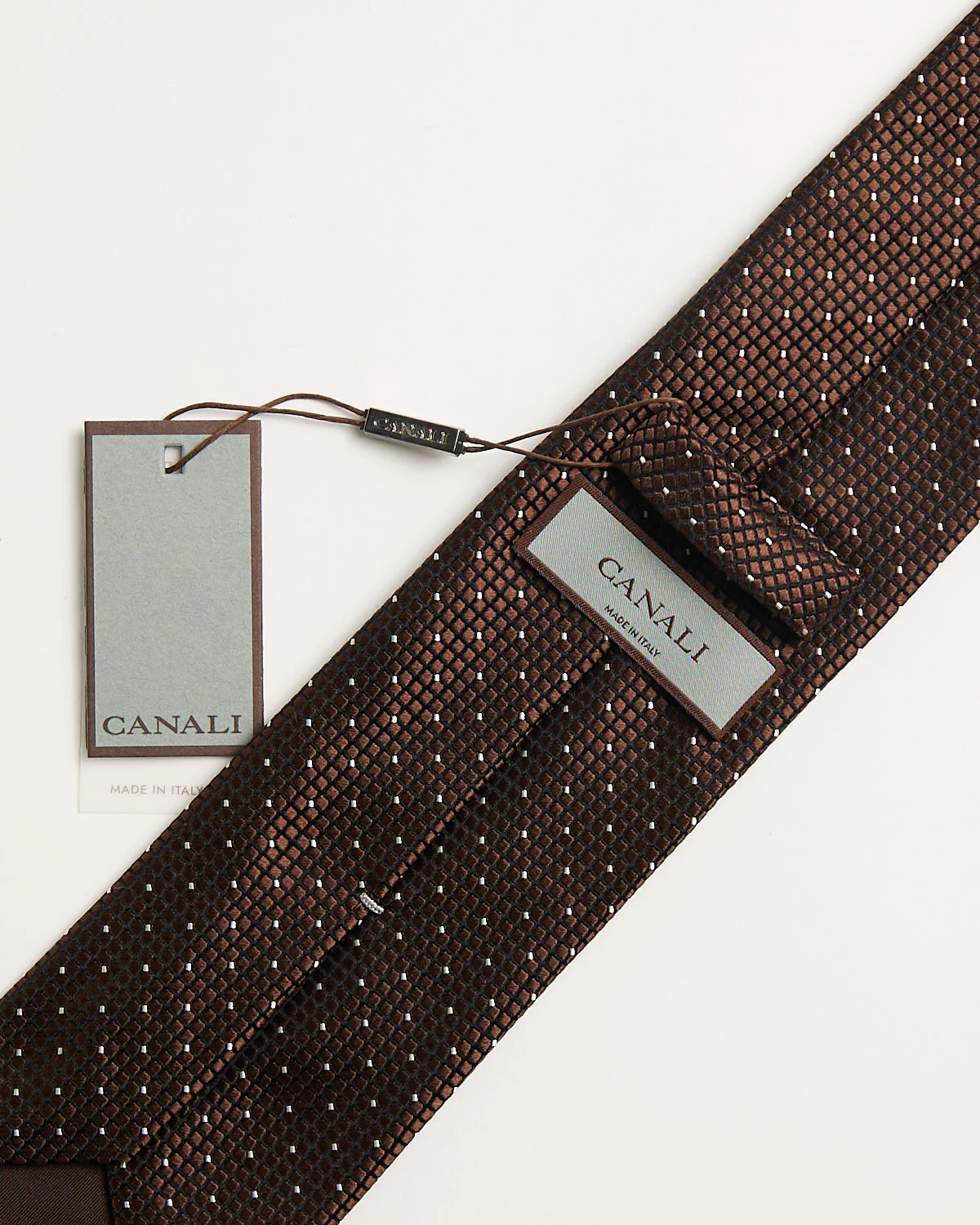 Dot Grid Jacquard Silk Necktie - Image 3
