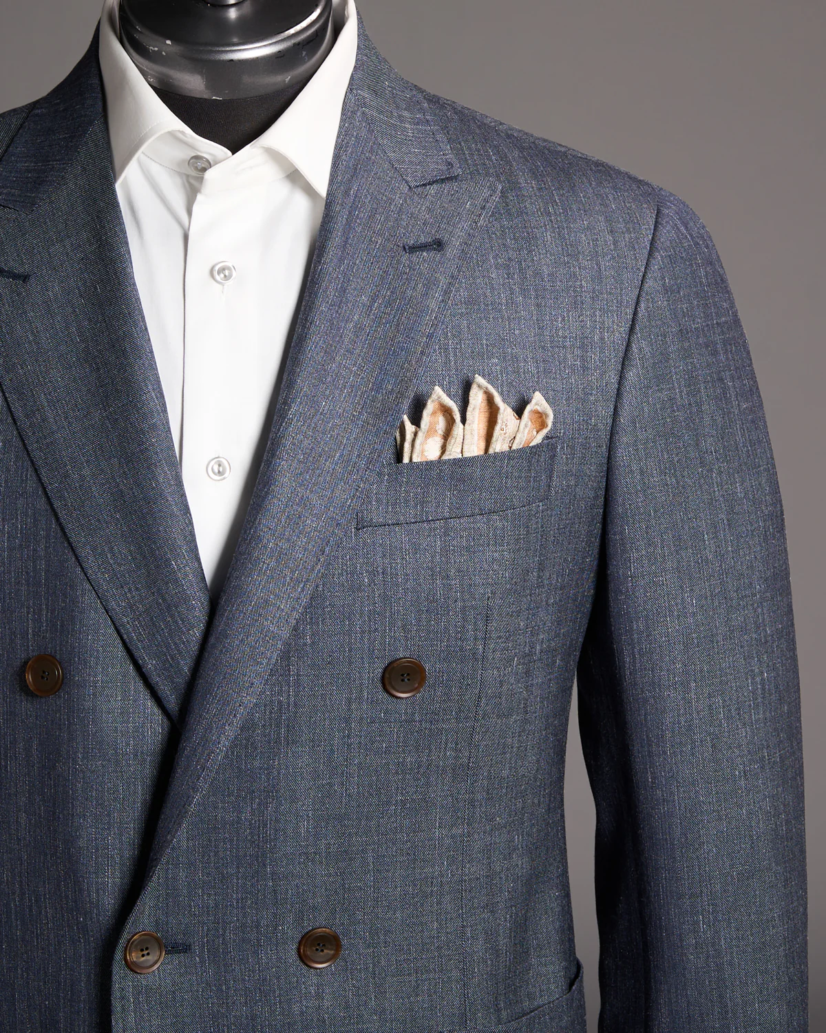Double Breasted Summertime Denim Travel Sport Jacket - Image 2
