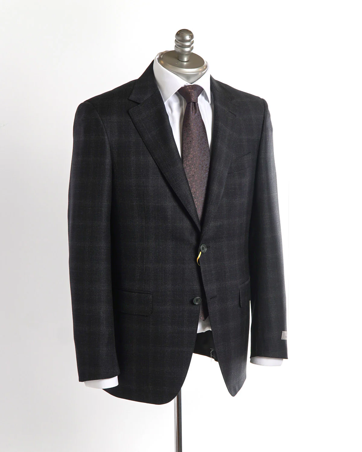 Elegant Fade Check Wool Suit - Image 3