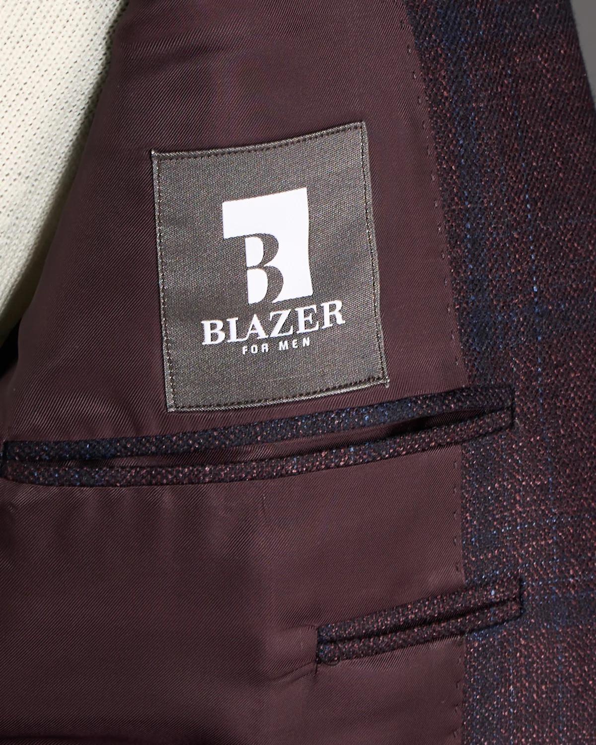 Navy Check Wool Silk & Cashmere Soft 'Kei' Jacket - Image 7