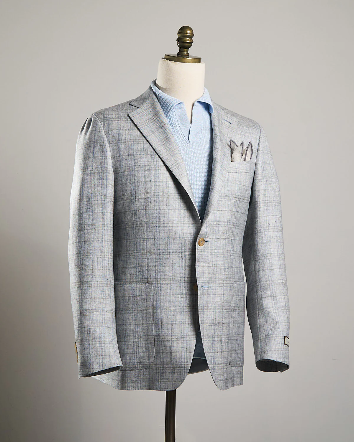 Summertime Light Tonal Check 'Kei' Soft Sport Jacket