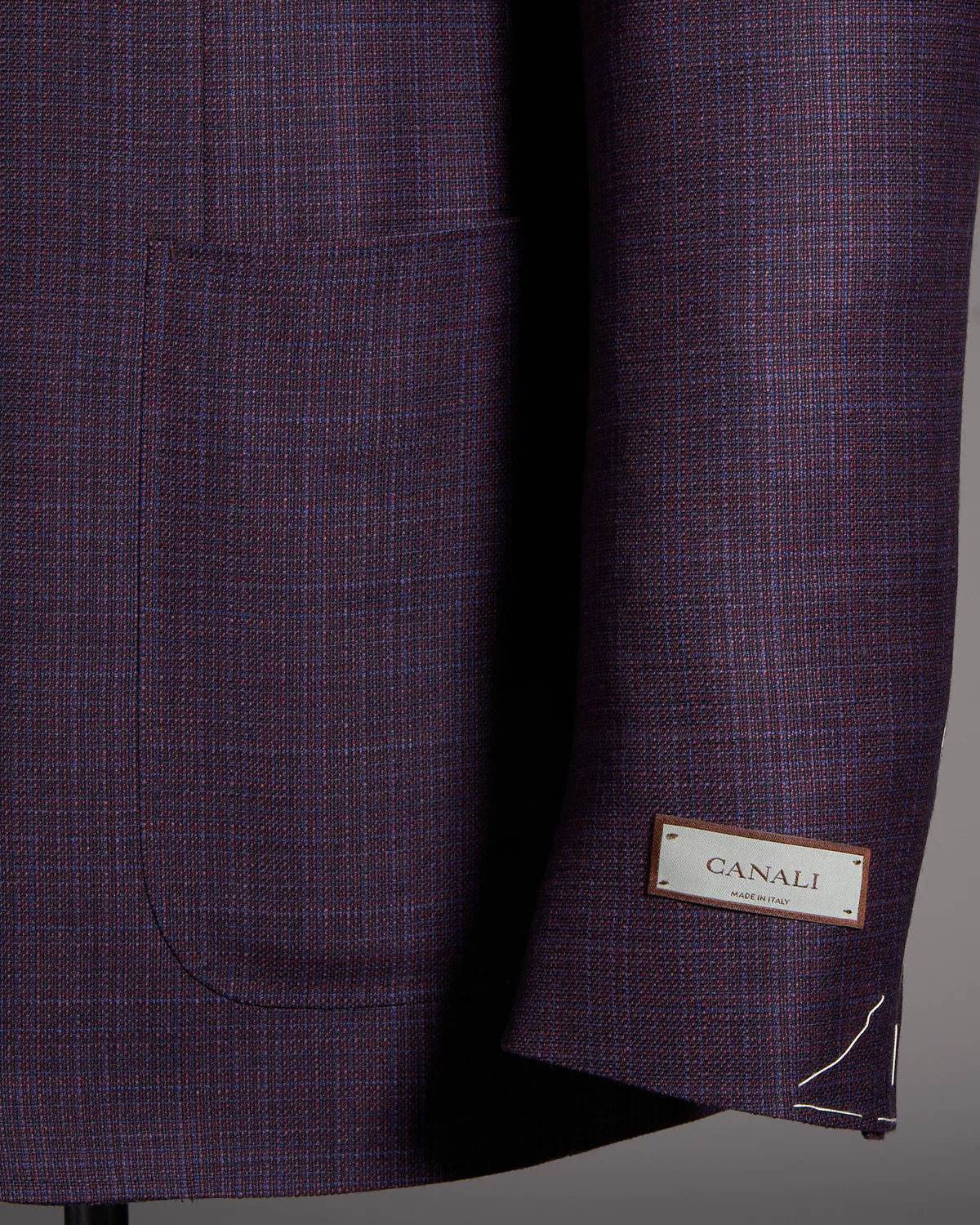 Super 130's Wool Bordeaux 'Kei' Sport Jacket - Image 3