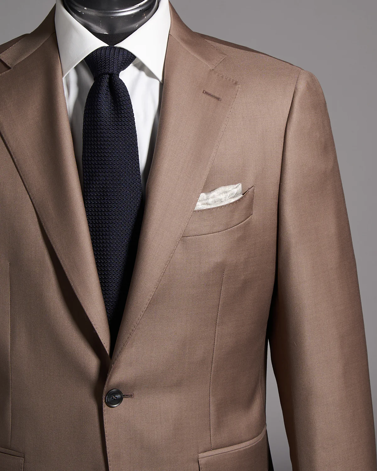 Super 130's Wool Taupe Suit - Image 2
