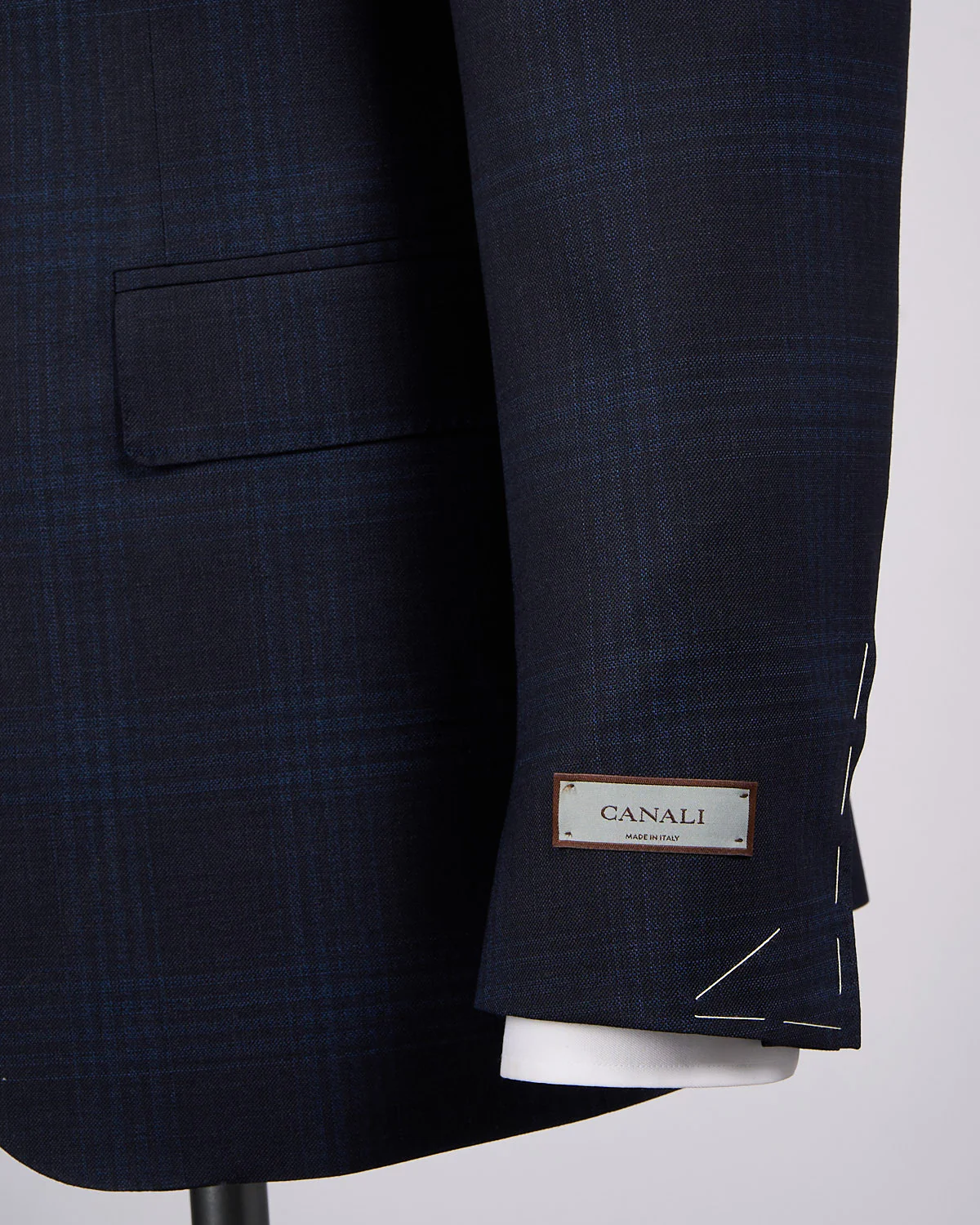 Tonal Navy Glencheck Wool Suit - Image 4