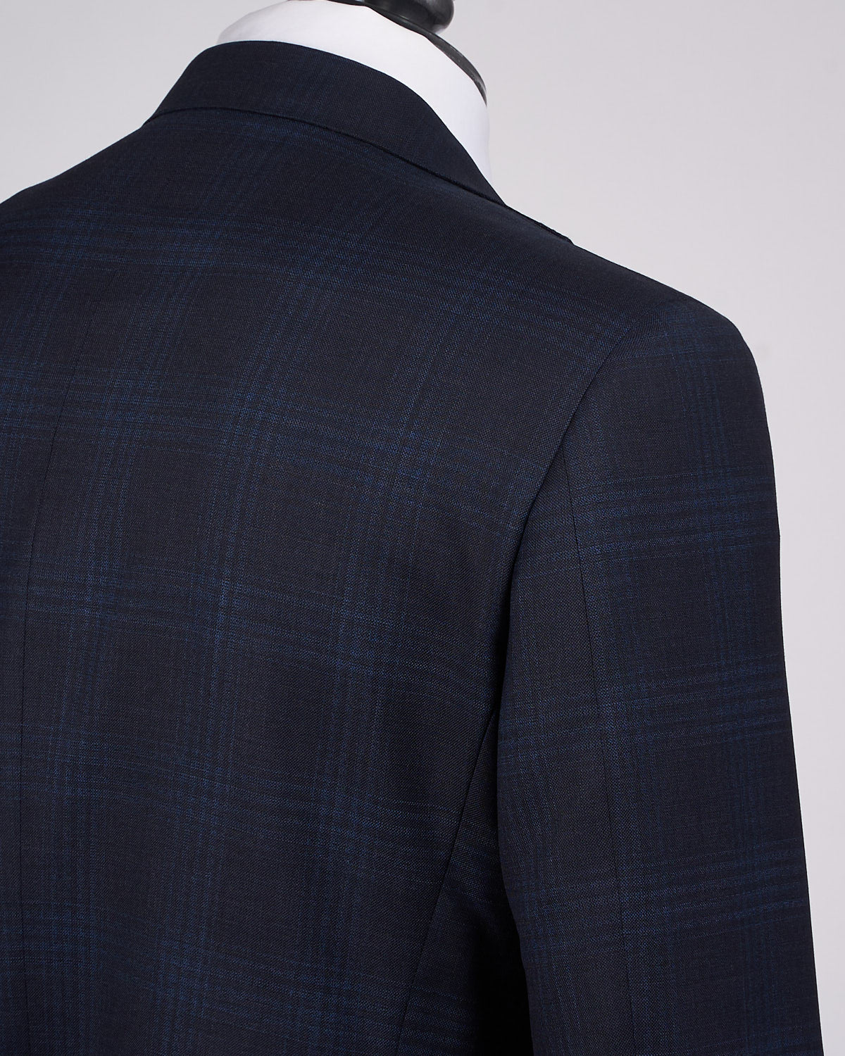 Tonal Navy Glencheck Wool Suit - Image 7