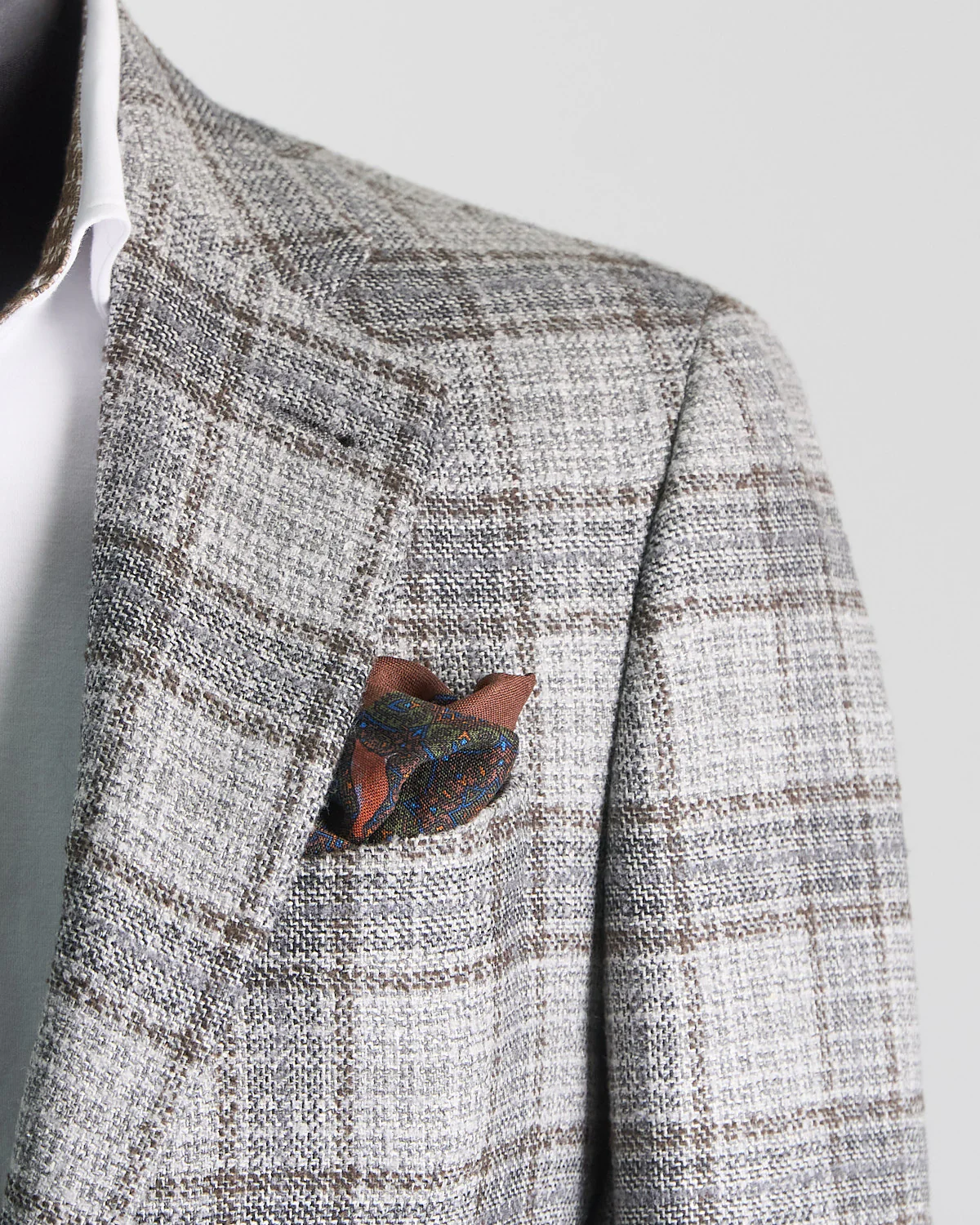 Winter White Check Soft Construced 'Kei' Jacket - Image 3