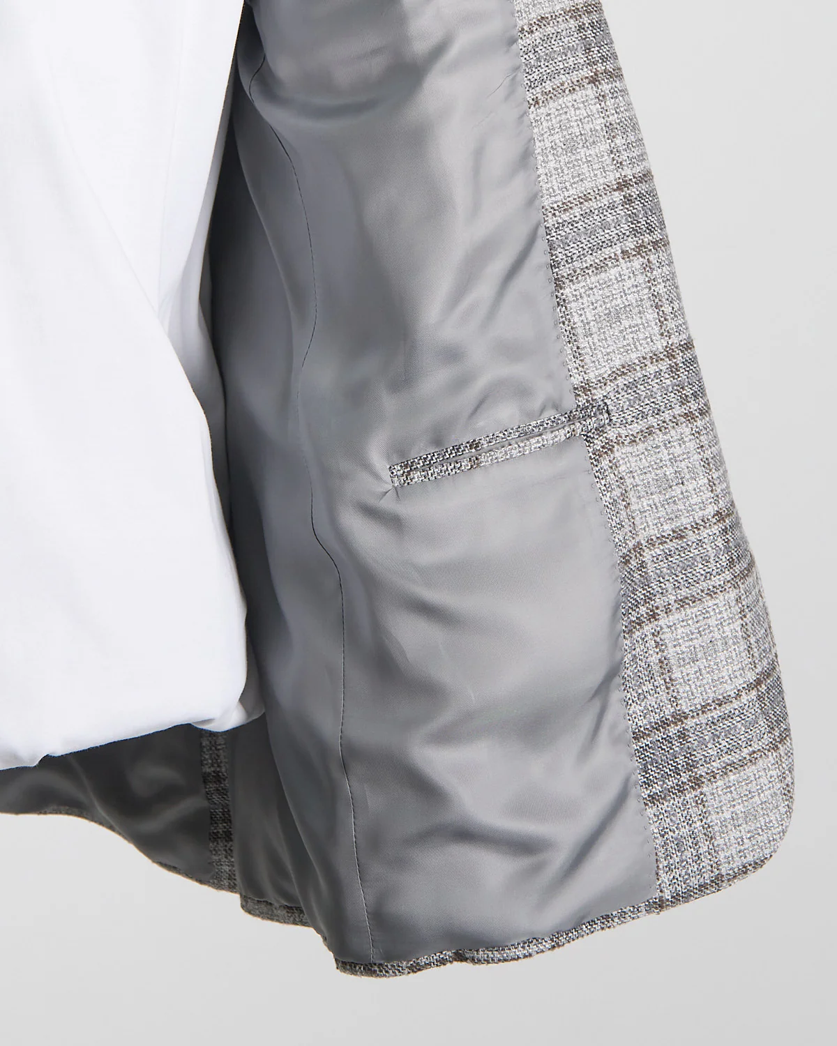 Winter White Check Soft Construced 'Kei' Jacket - Image 7