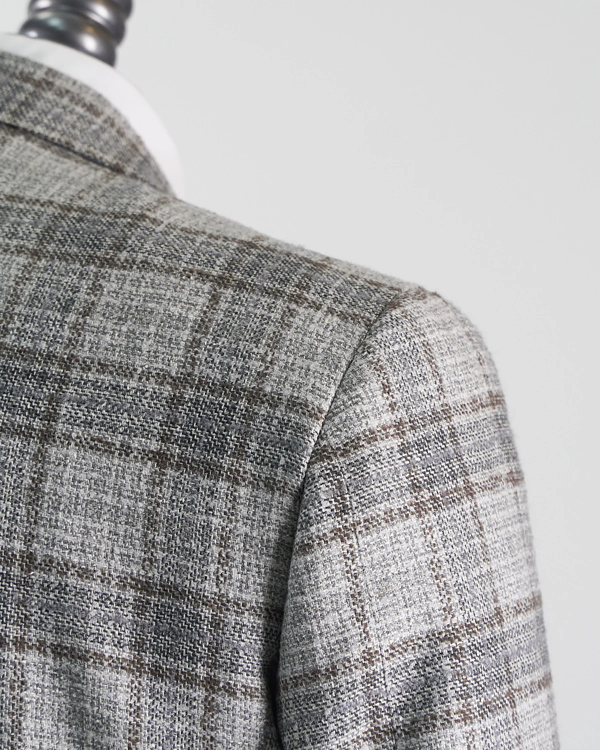 Winter White Check Soft Construced 'Kei' Jacket - Image 9