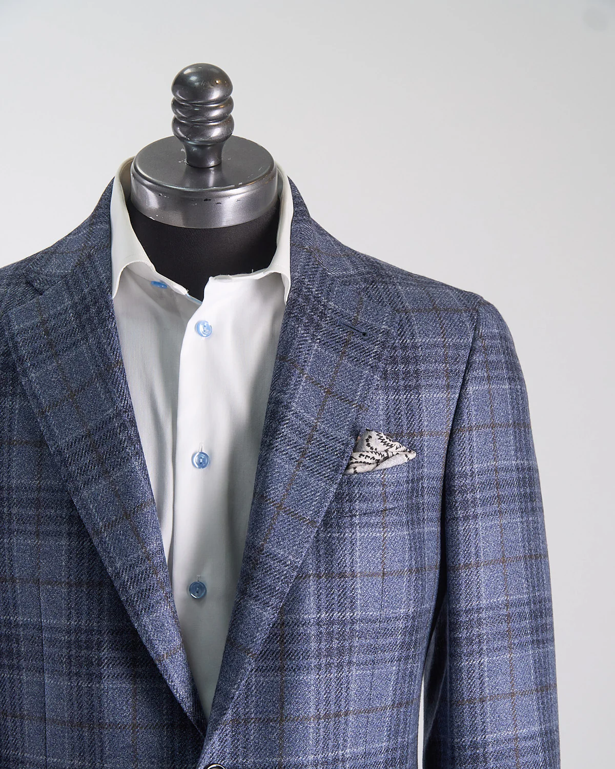 Wool & Silk Elegant Plaid Soft Constructed 'Kei' Jacket - Image 2