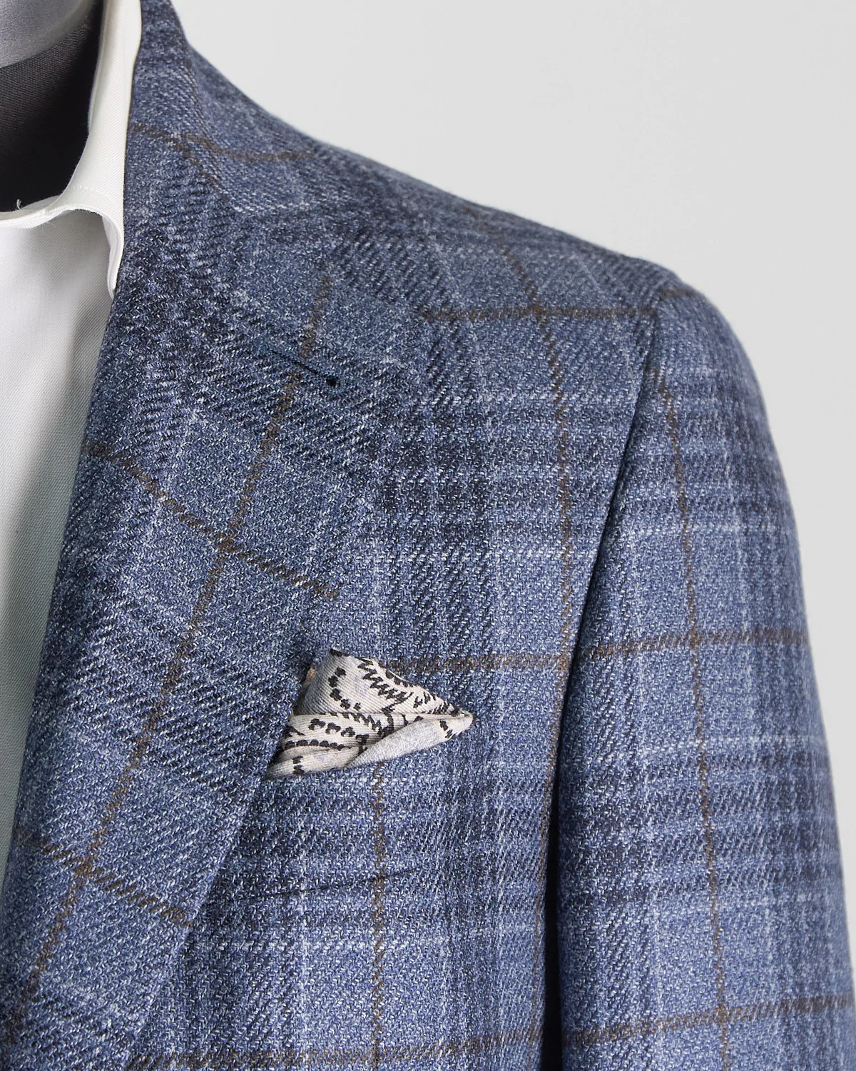 Wool & Silk Elegant Plaid Soft Constructed 'Kei' Jacket - Image 3