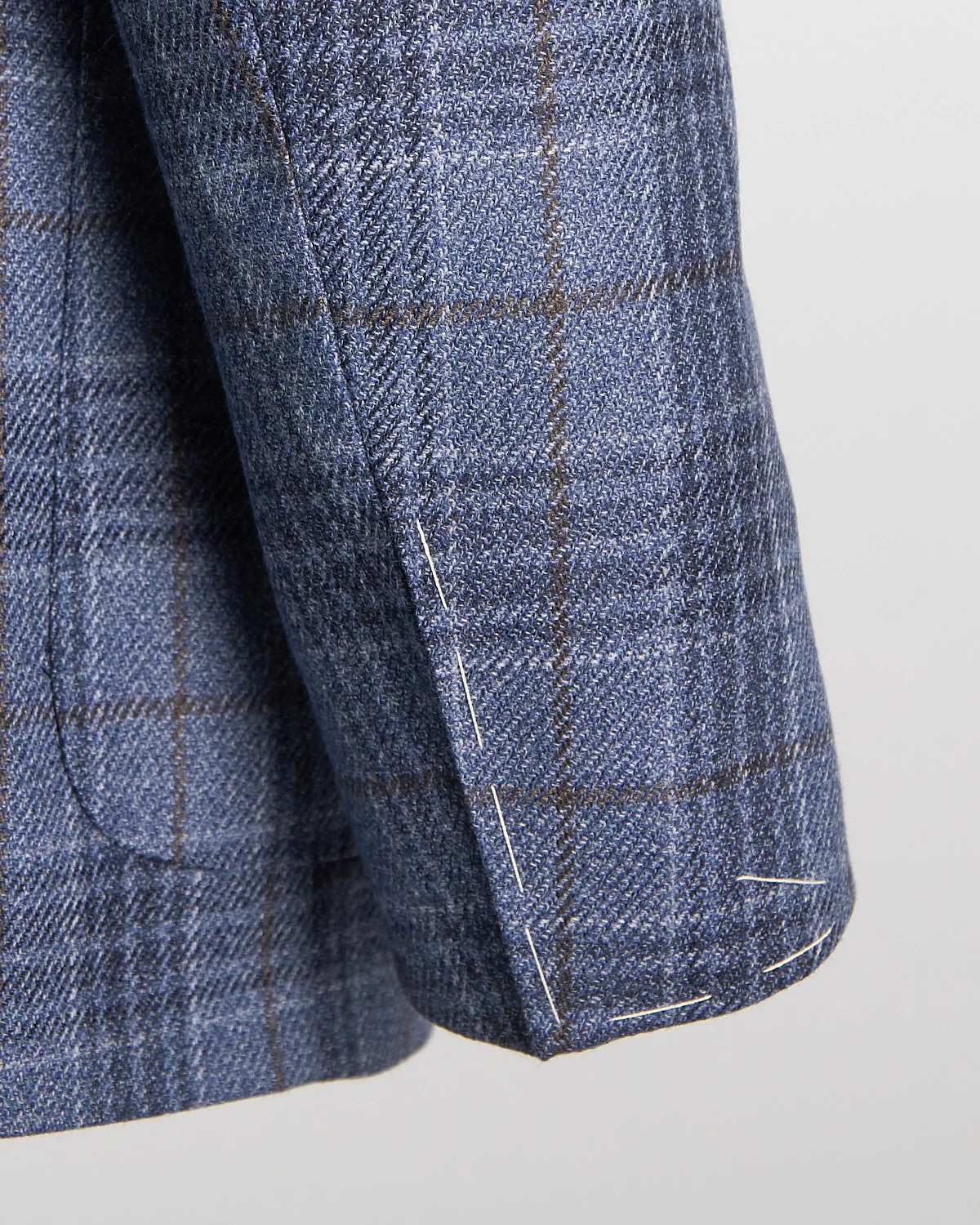 Wool & Silk Elegant Plaid Soft Constructed 'Kei' Jacket - Image 7