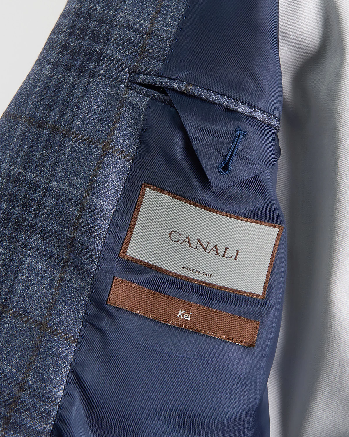 Wool & Silk Elegant Plaid Soft Constructed 'Kei' Jacket - Image 9