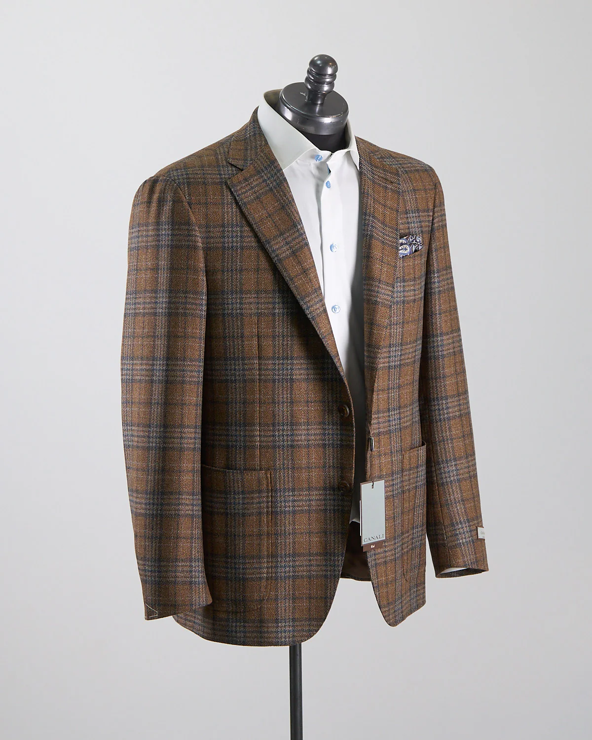 Wool & Silk Elegant Plaid Soft Constructed 'Kei' Jacket - Image 10