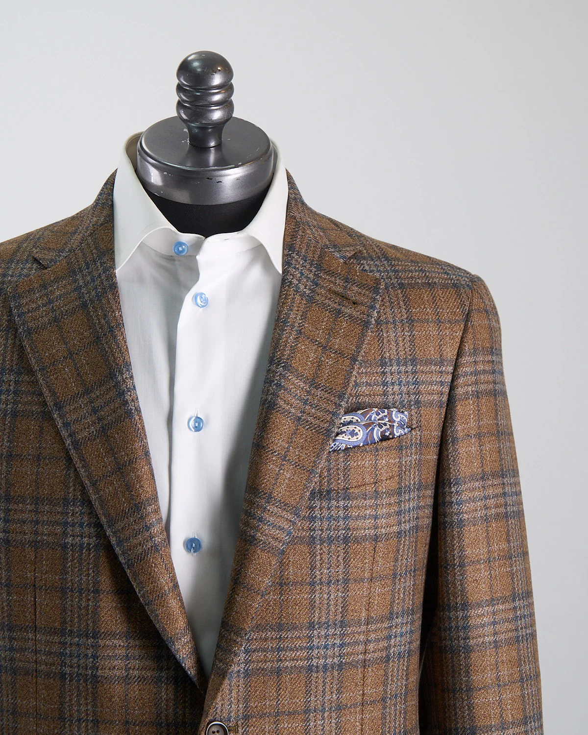 Wool & Silk Elegant Plaid Soft Constructed 'Kei' Jacket - Image 2
