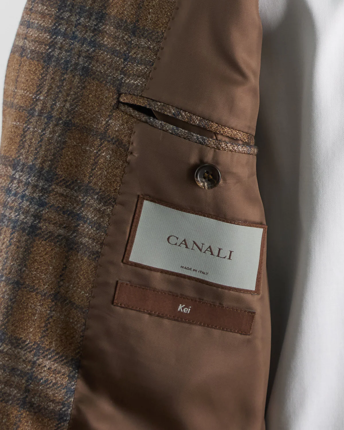 Wool & Silk Elegant Plaid Soft Constructed 'Kei' Jacket - Image 9