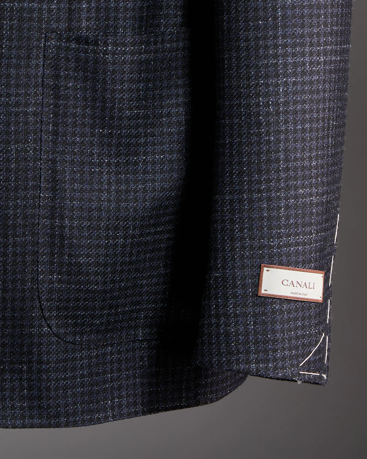 Wool Silk & Linen Hopsack Gingham Soft 'Kei' Jacket - Image 3