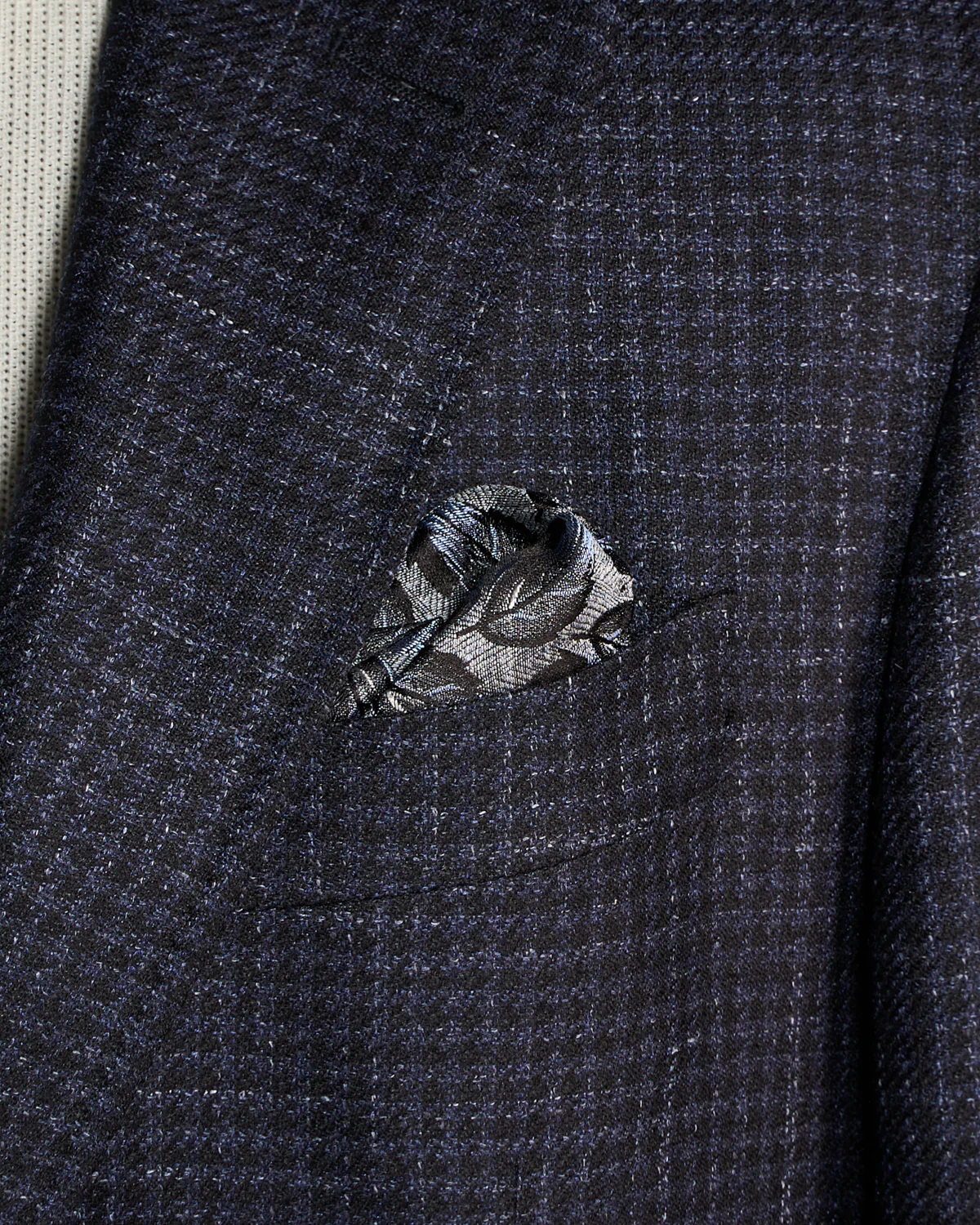 Wool Silk & Linen Hopsack Gingham Soft 'Kei' Jacket - Image 6