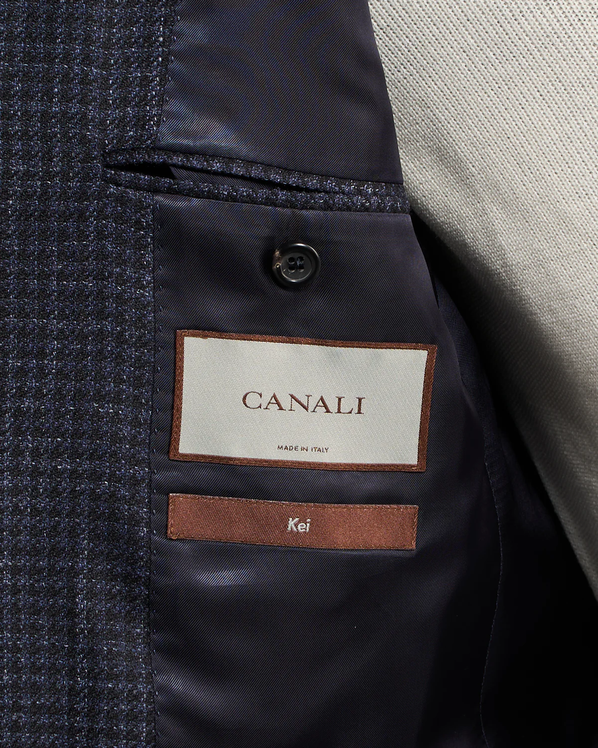 Wool Silk & Linen Hopsack Gingham Soft 'Kei' Jacket - Image 7