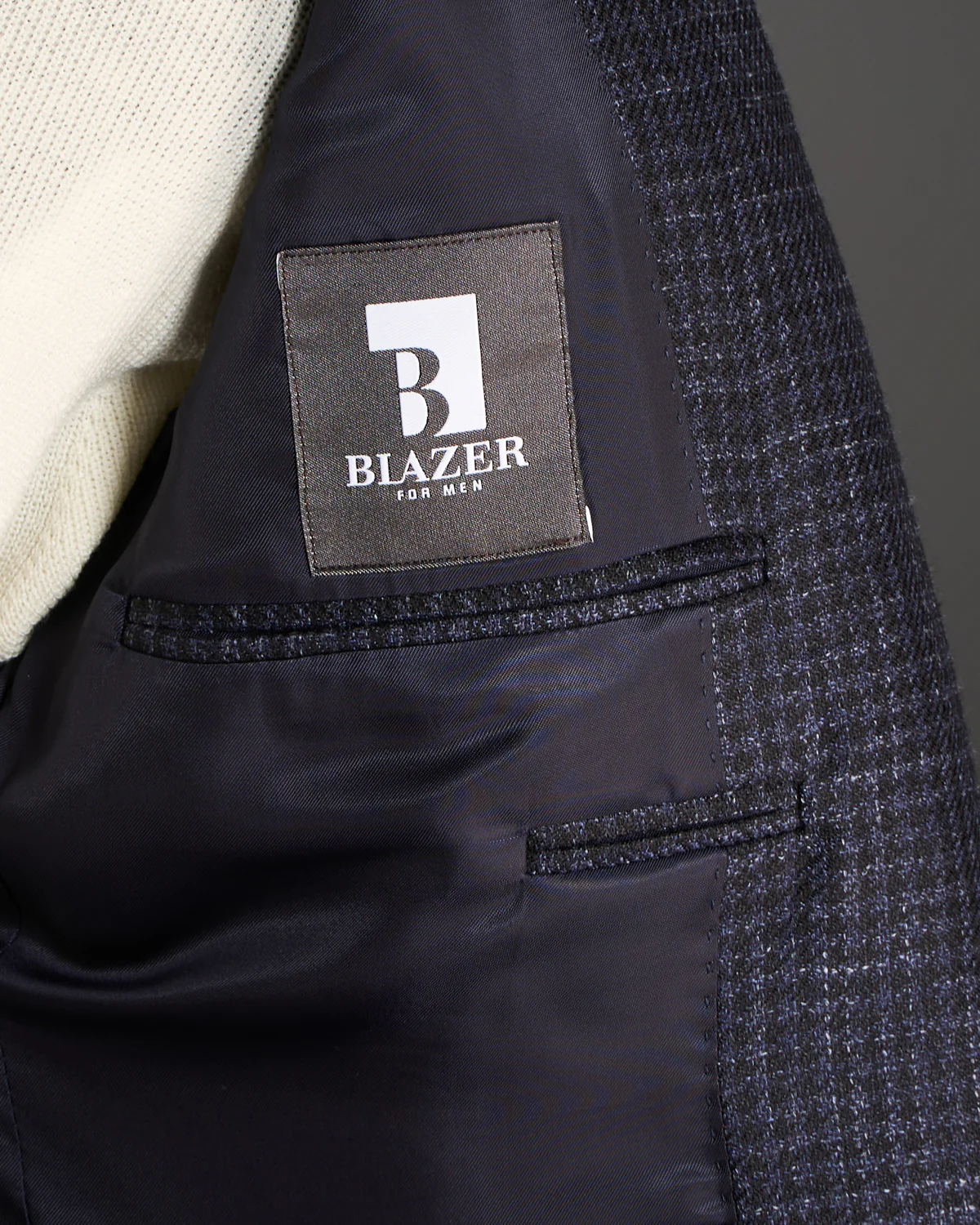 Wool Silk & Linen Hopsack Gingham Soft 'Kei' Jacket - Image 8