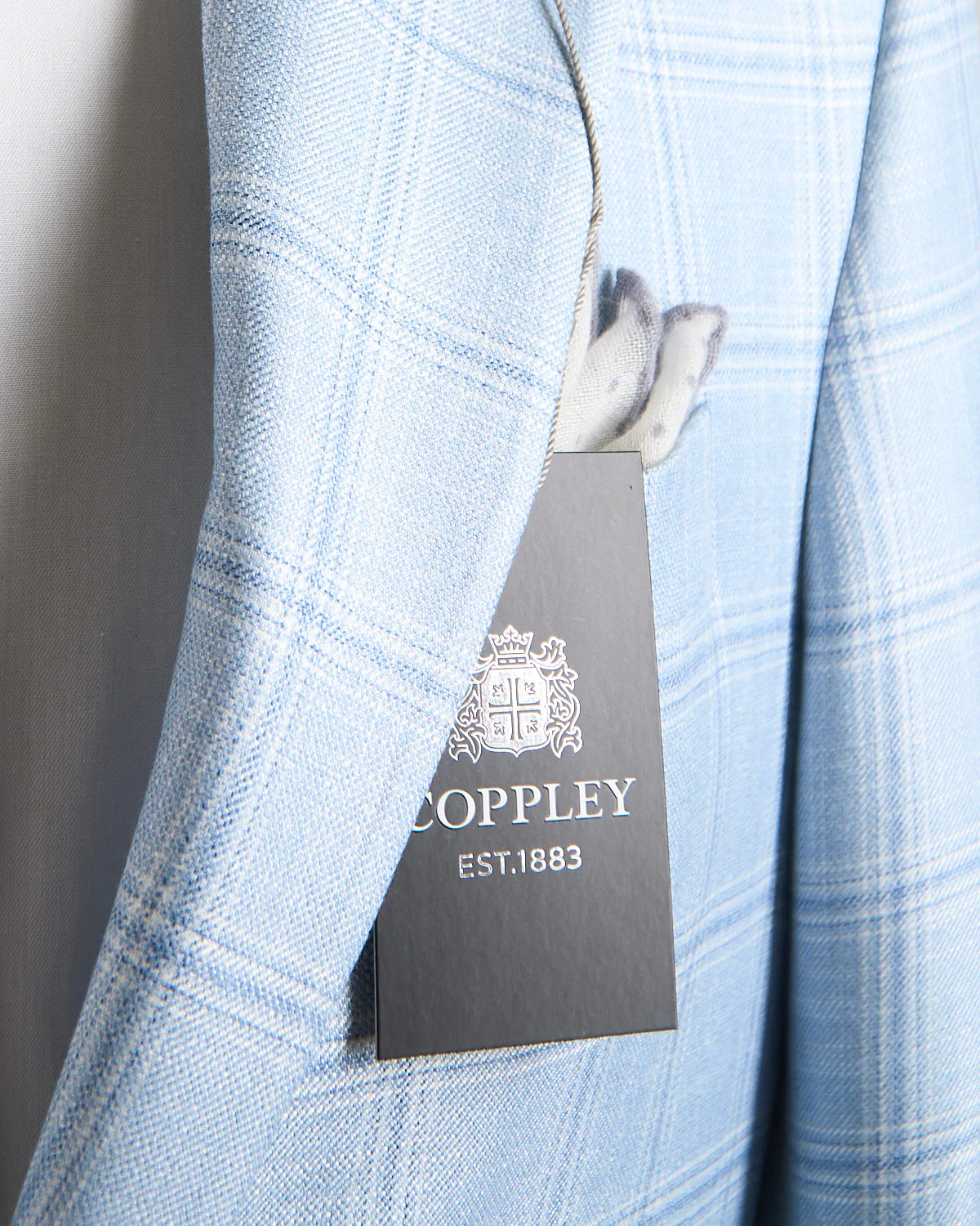 100% Bamboo Ice Blue Check Sport Jacket - Image 11