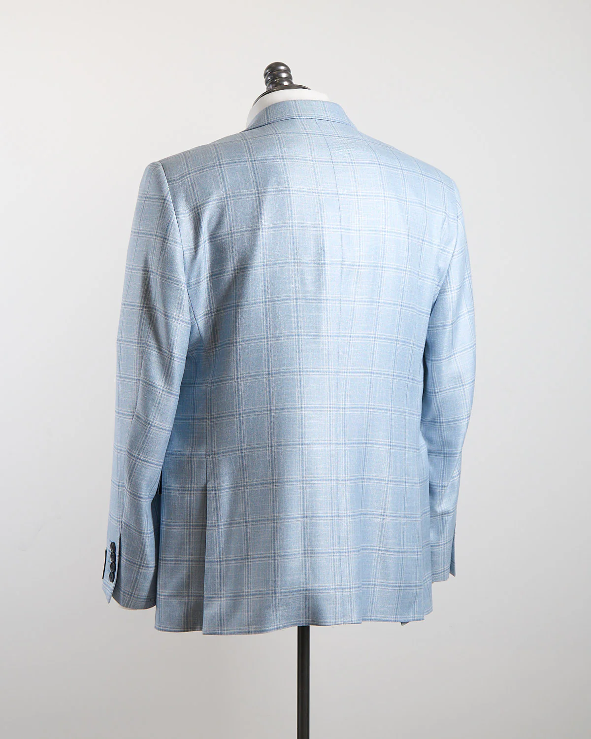 100% Bamboo Ice Blue Check Sport Jacket - Image 3