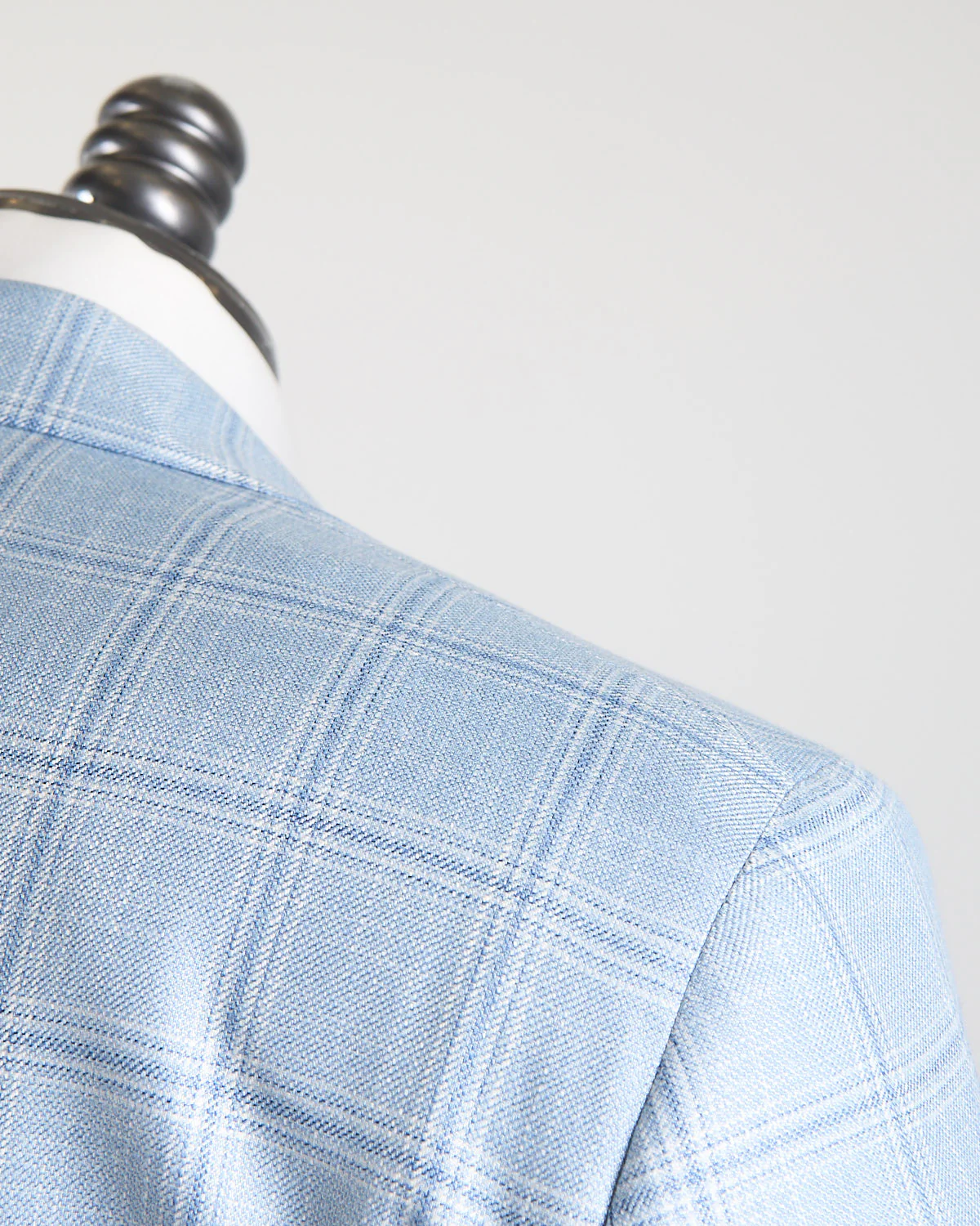 100% Bamboo Ice Blue Check Sport Jacket - Image 4