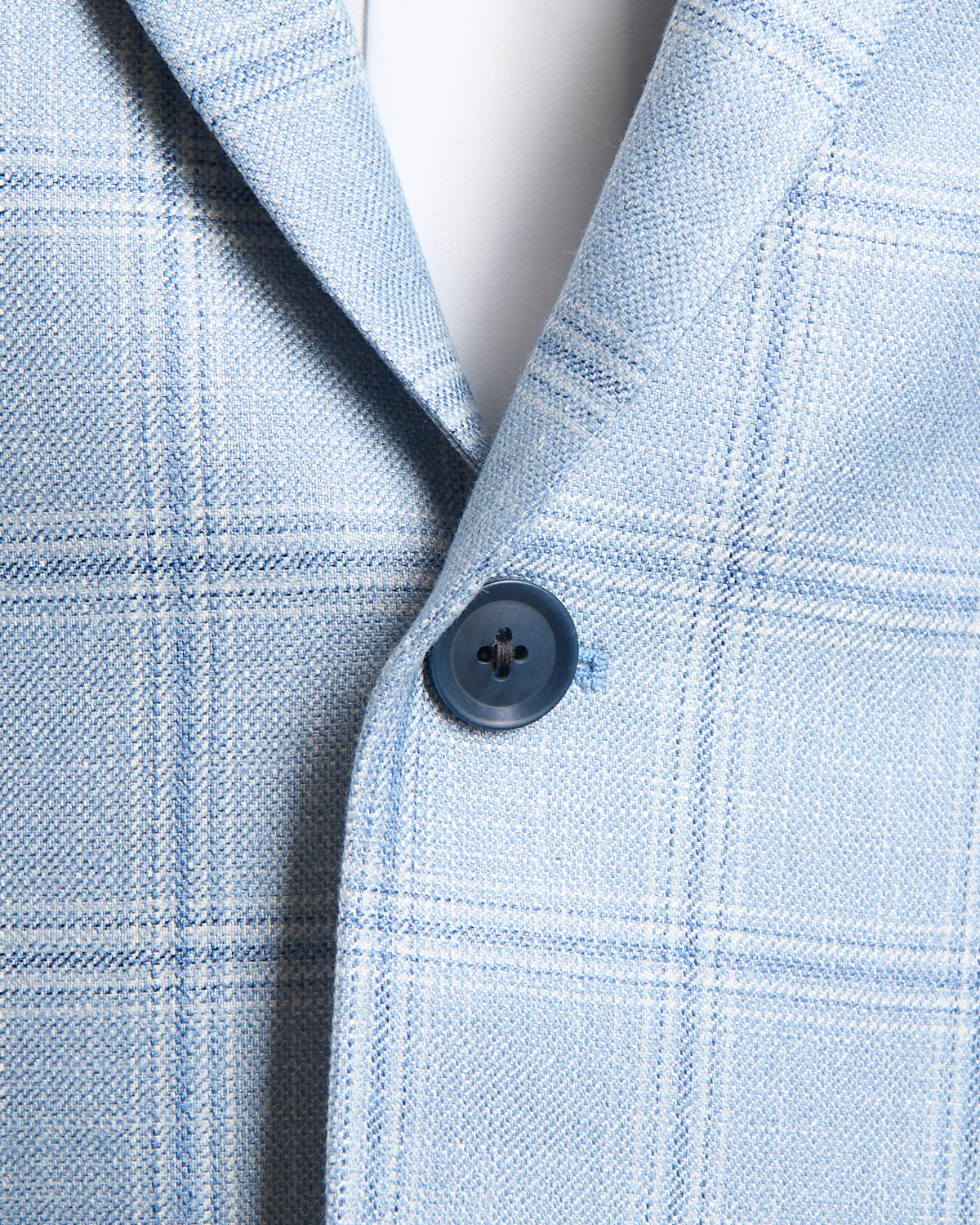 100% Bamboo Ice Blue Check Sport Jacket - Image 8