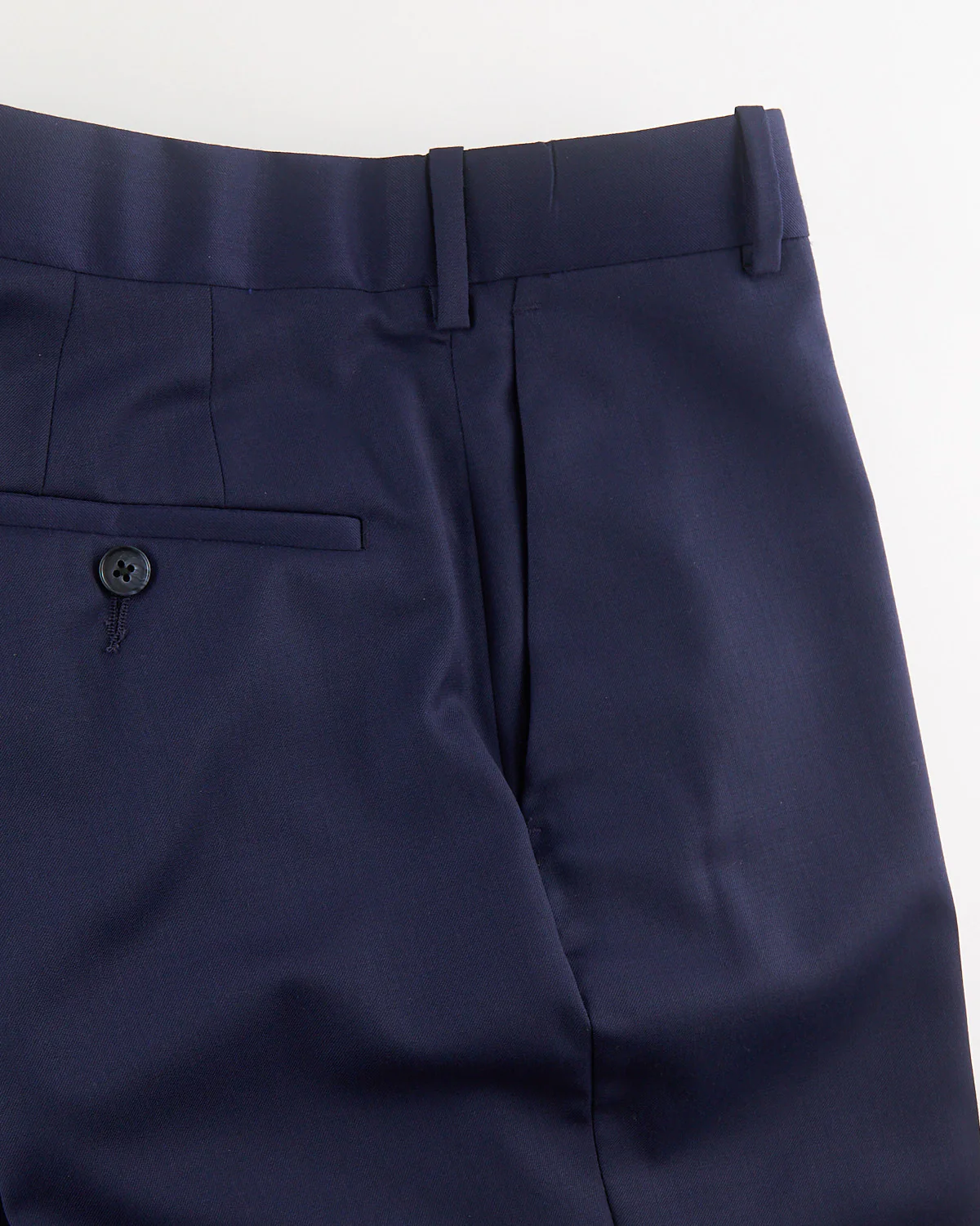 'Ash' Super 100S  Blue Wool Pant - Image 4
