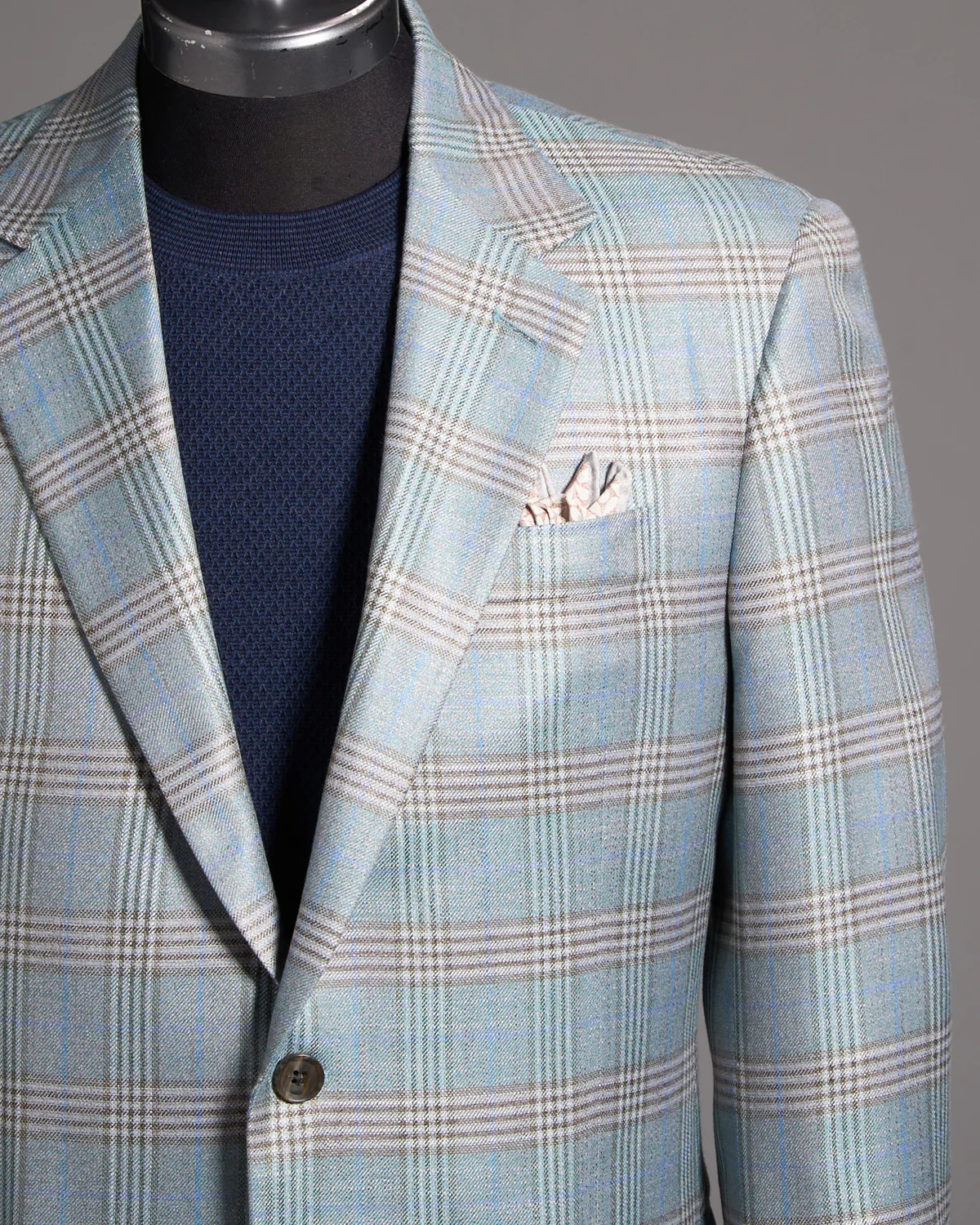 Bamboo Viscose Check Sports Jacket - Image 2
