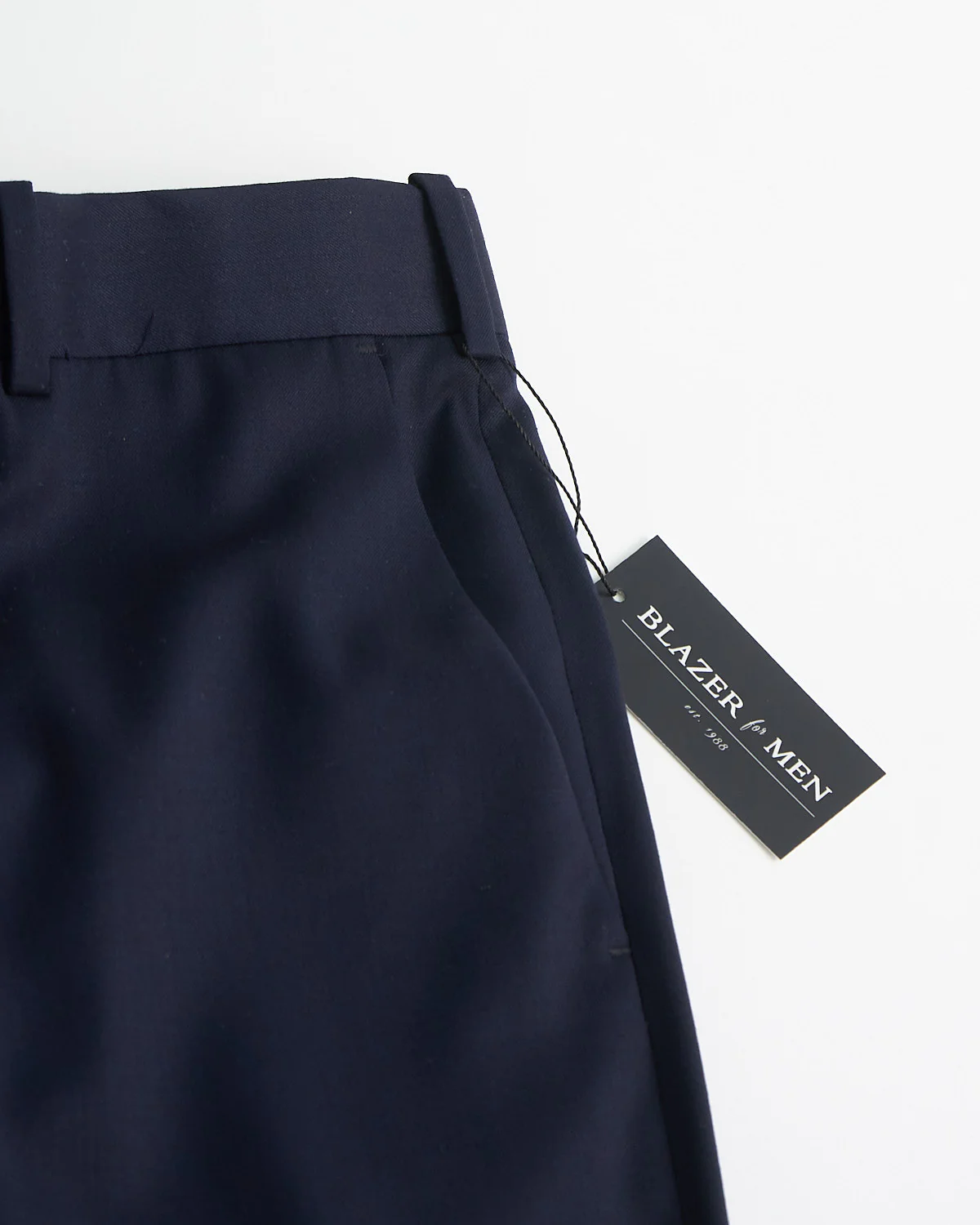 'Cade' Super 100S Navy Wool Pants - Image 6
