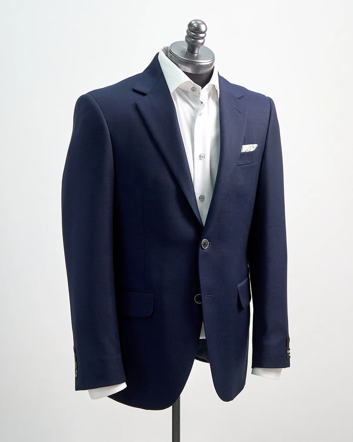 'Gibson' Navy Textured Wool Blazer
