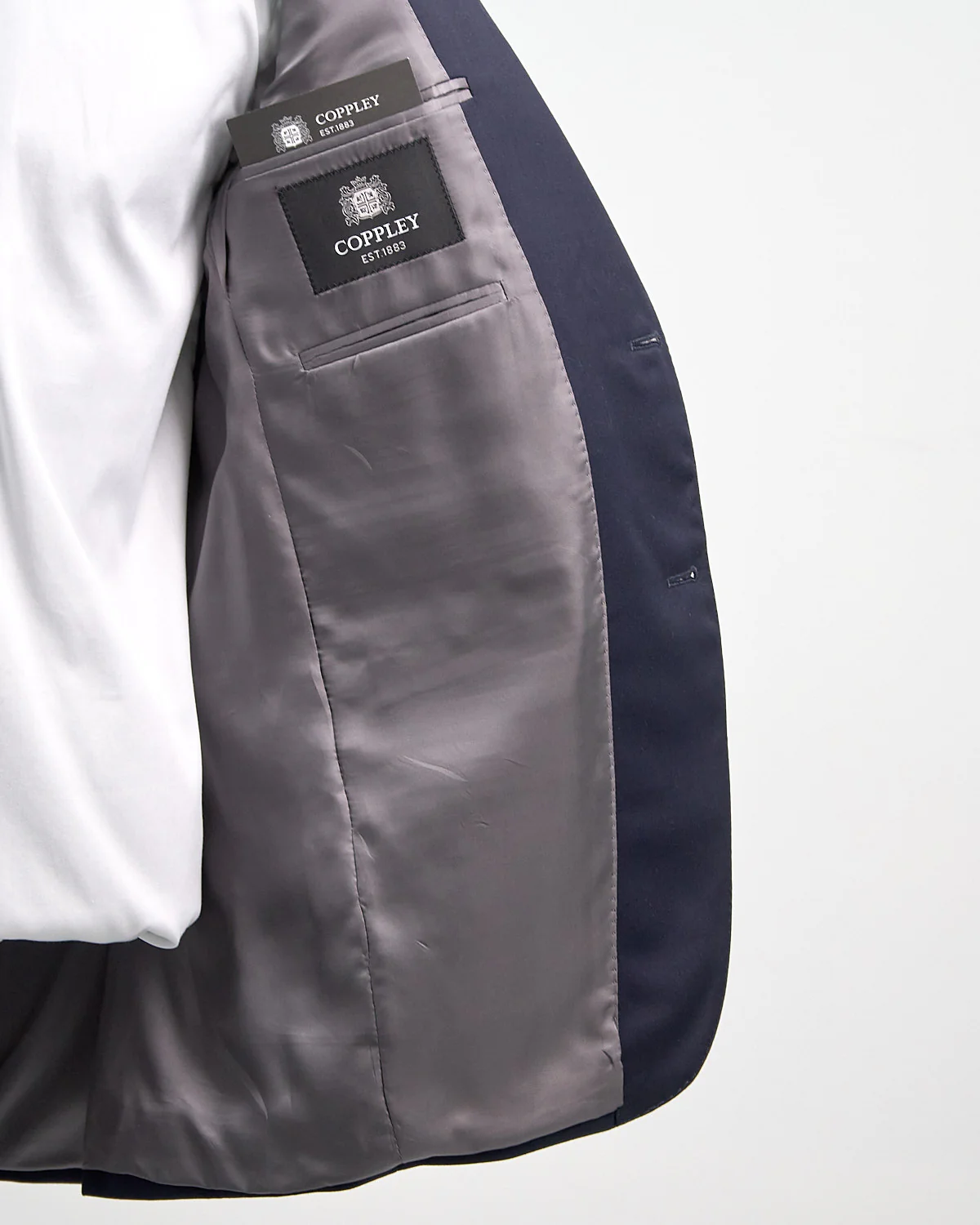 'Gibson' Super 100S Navy Wool Jacket - Image 5