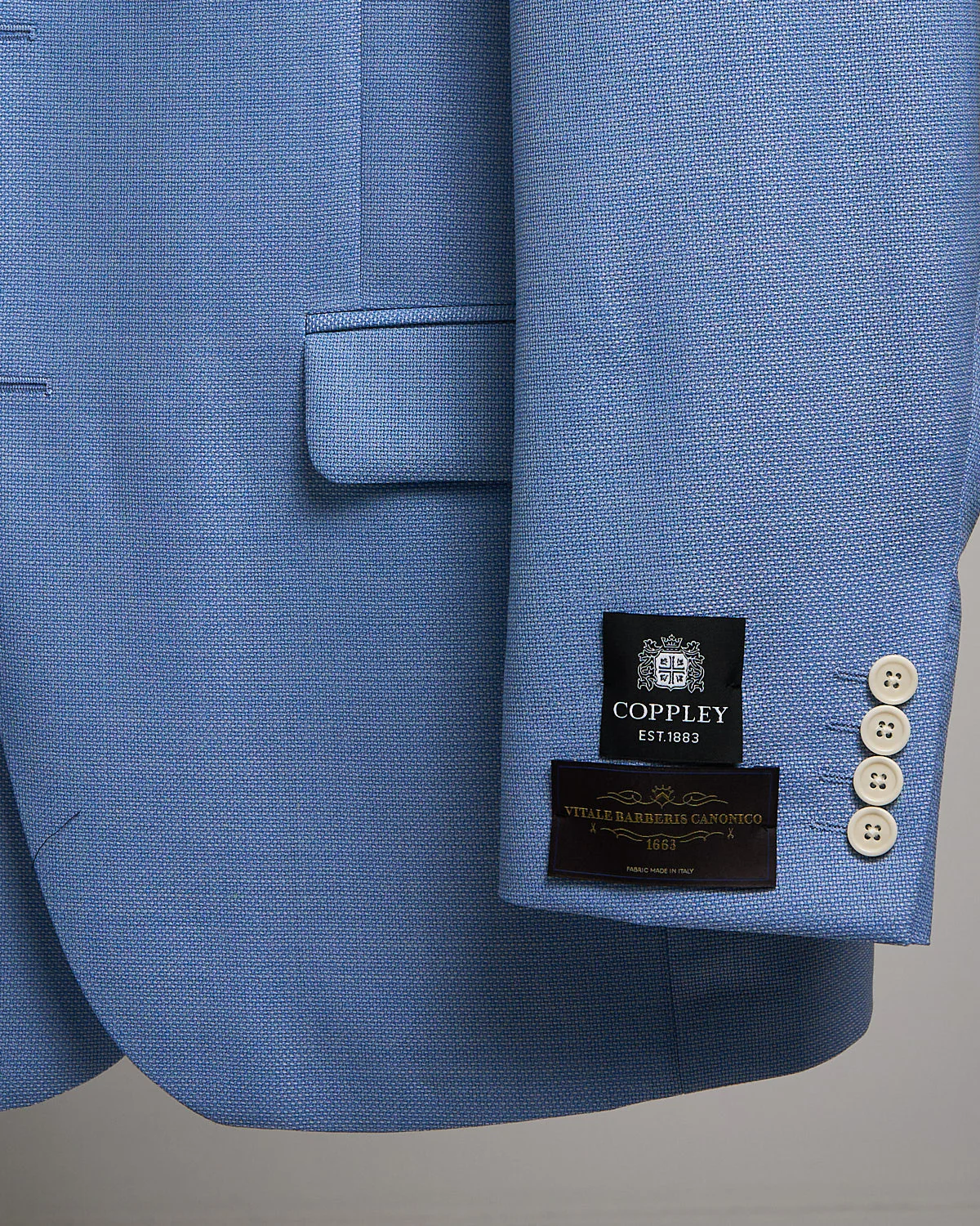 Ice Blue Hopsack Sport Jacket - Image 2