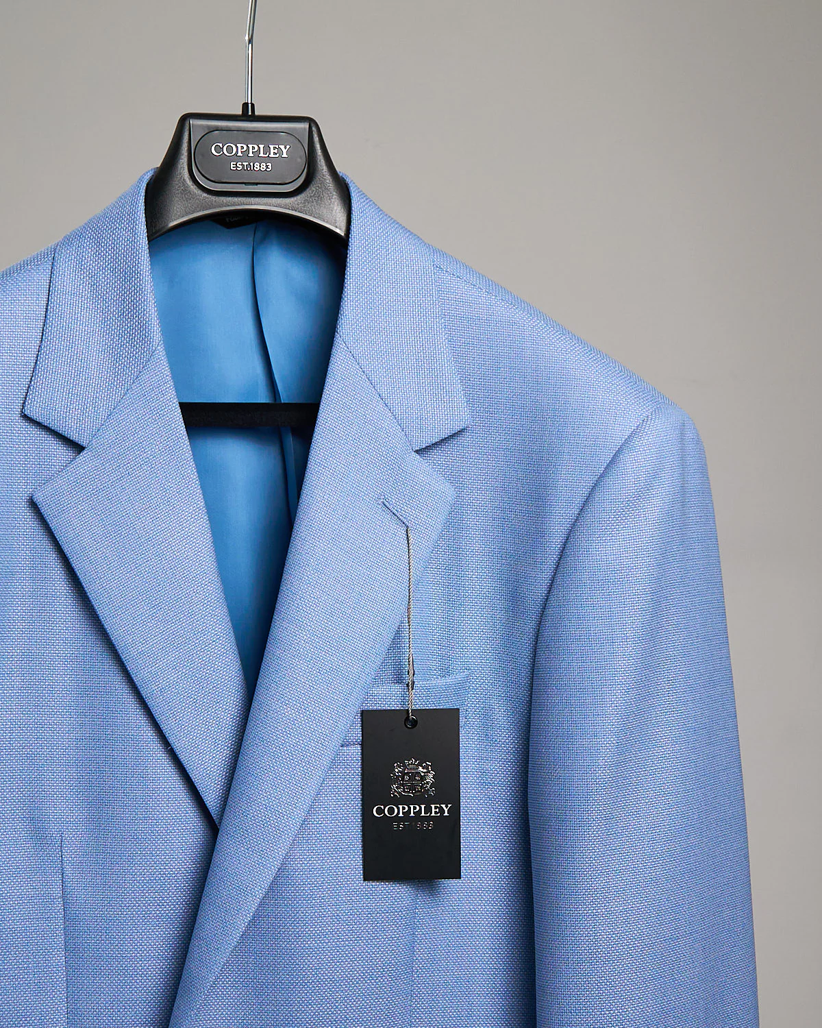 Ice Blue Hopsack Sport Jacket - Image 3