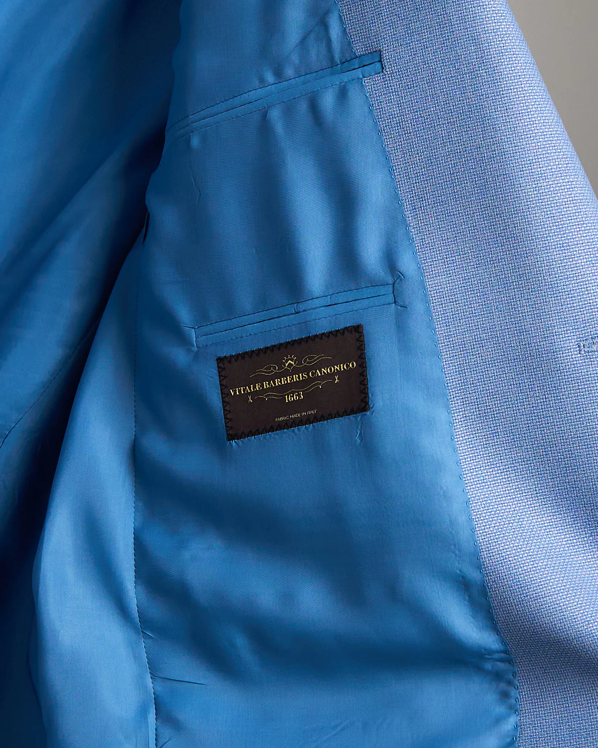Ice Blue Hopsack Sport Jacket - Image 4