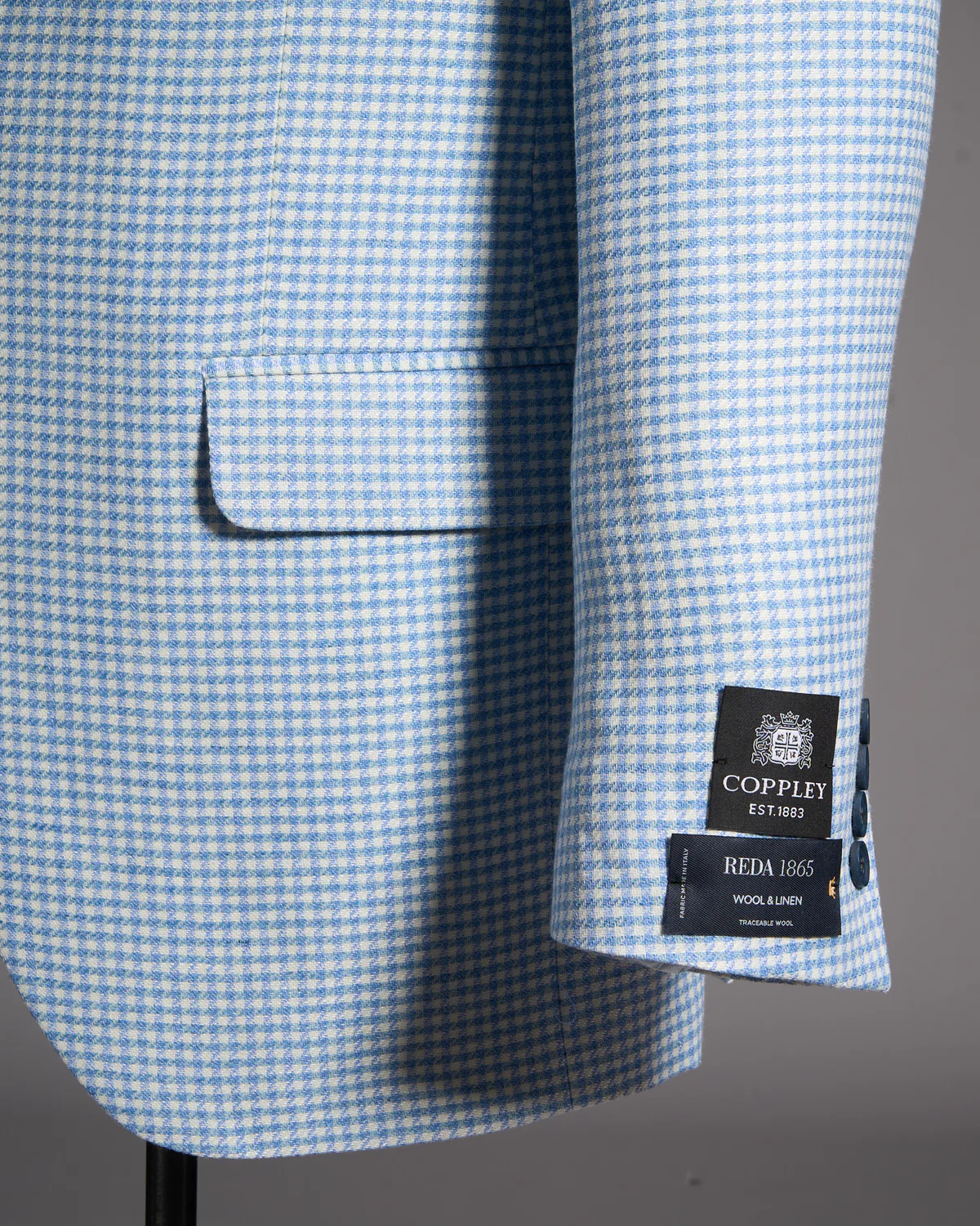Reda Wool & Linen Check Sports Jacket - Image 3