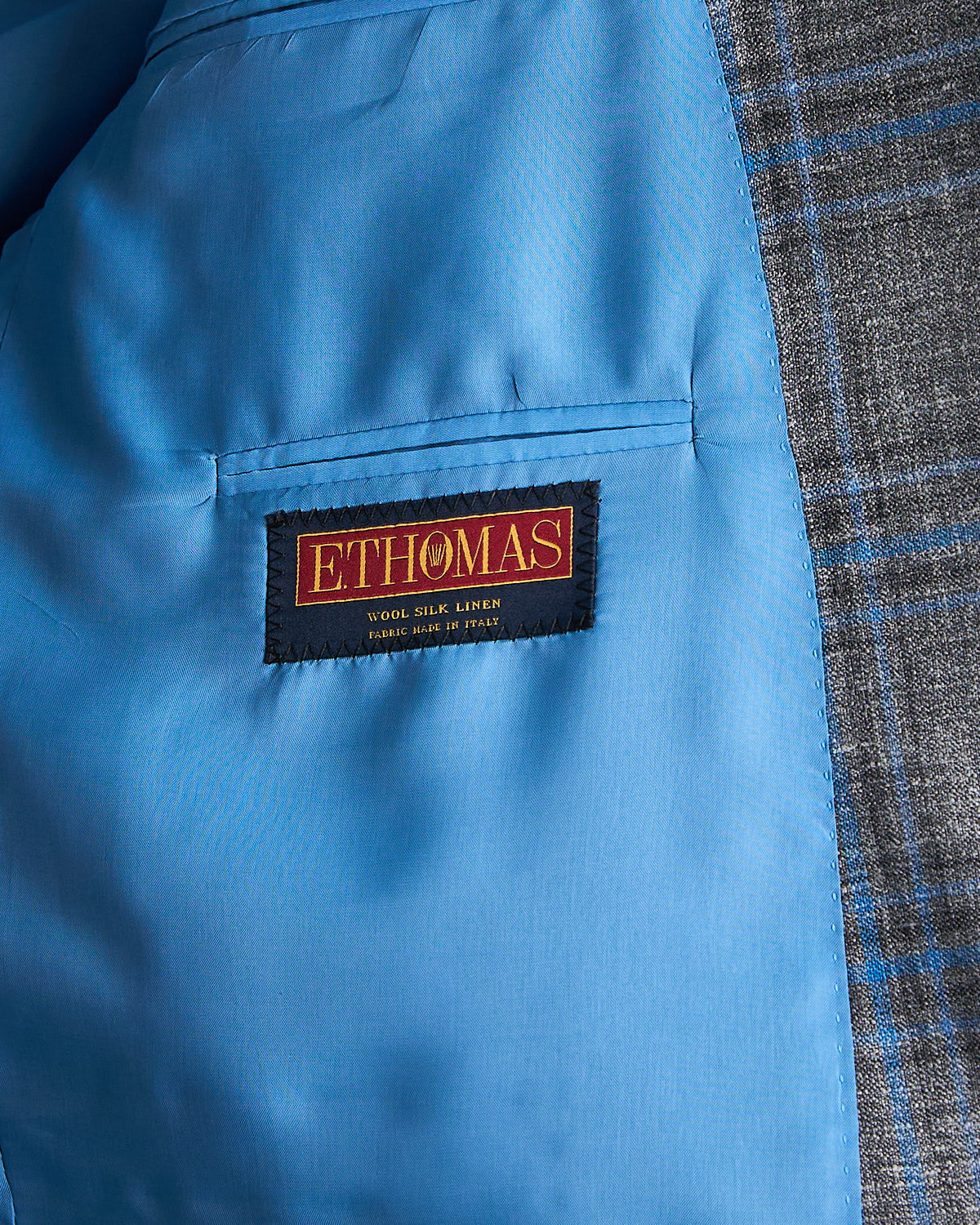 Silver & Blue Summertime Check Sport Jacket - Image 4