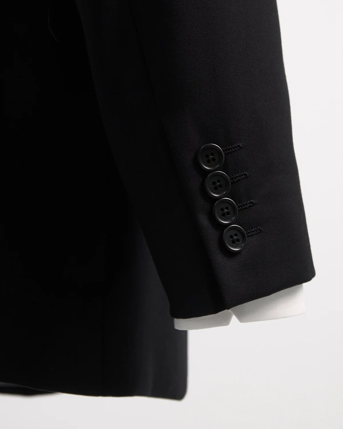 Solid Black Super 100's Twill All Season Suit - Image 11