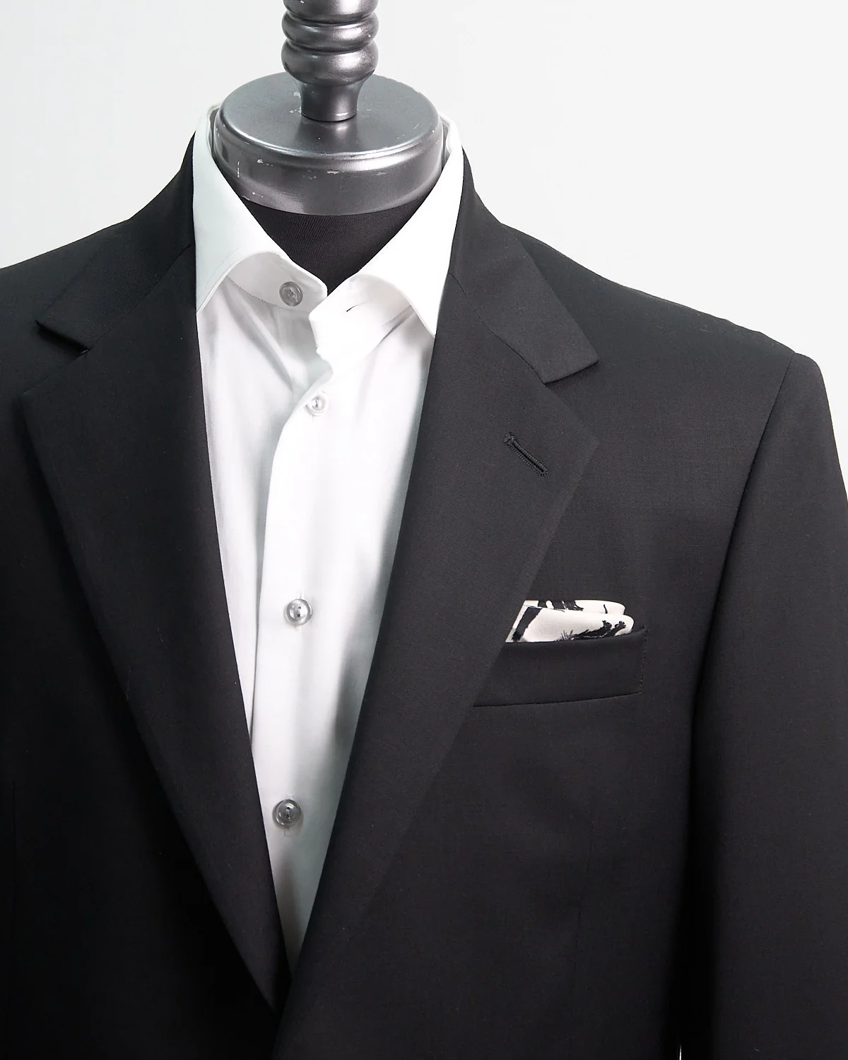 Solid Black Super 100's Twill All Season Suit - Image 4