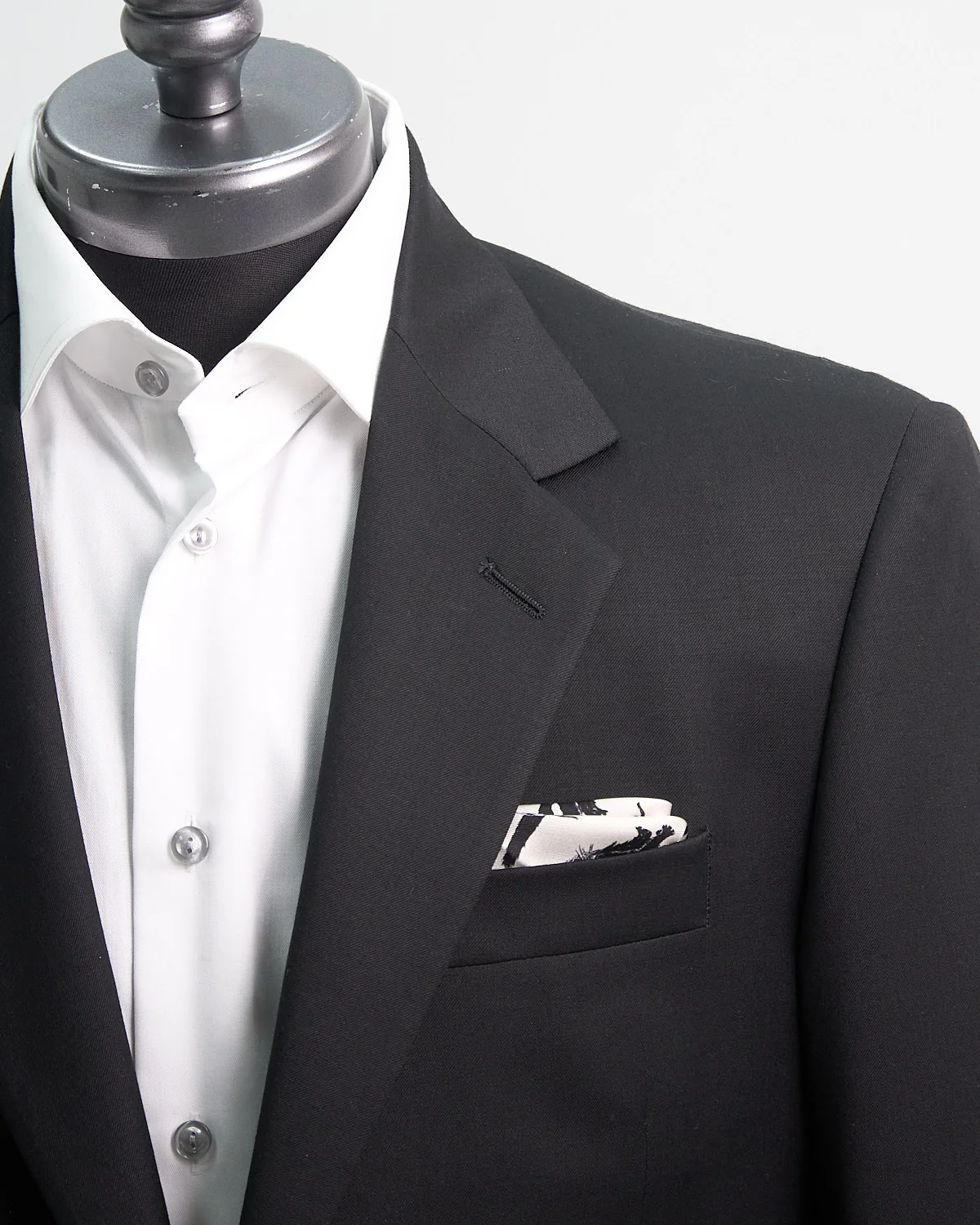 Solid Black Super 100's Twill All Season Suit - Image 8