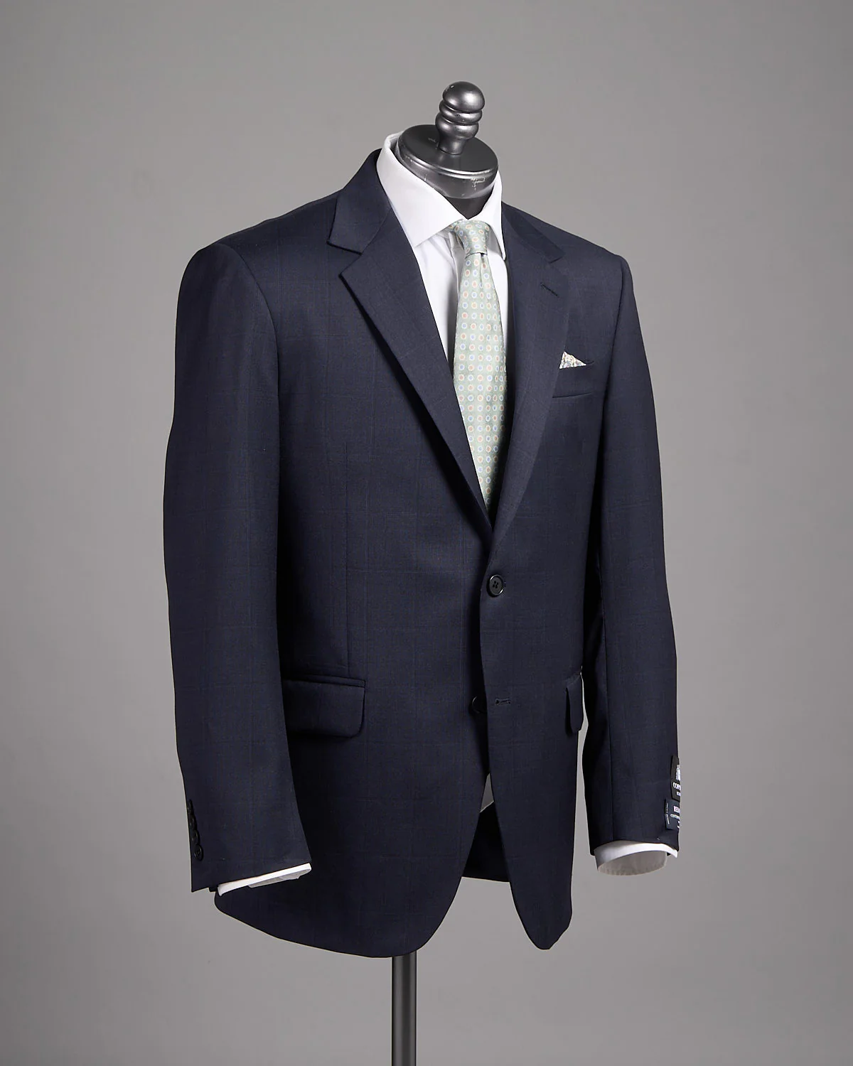 Super 110's Wool Tonal Navy Birdseye Windowpane Suit