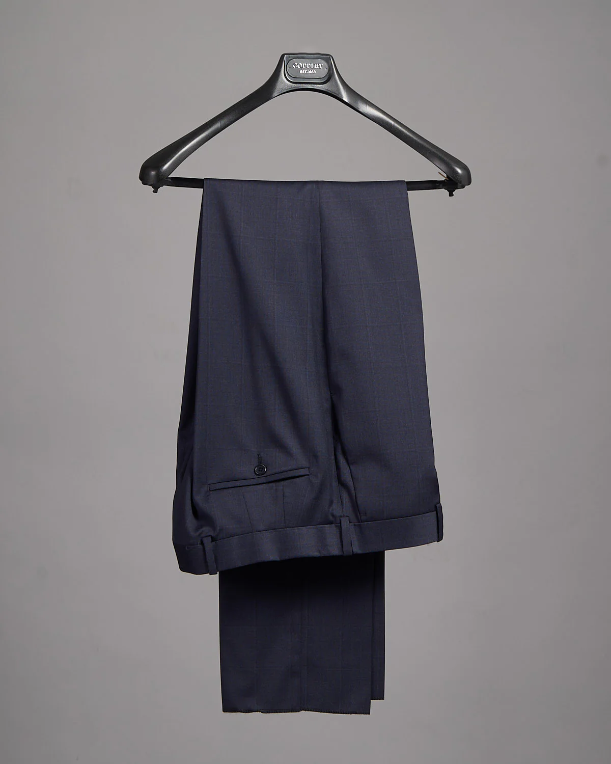 Super 110's Wool Tonal Navy Birdseye Windowpane Suit - Image 10